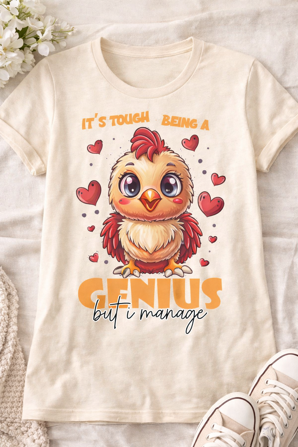 The Fluffy Genius Graphic from 2 Sisters Tanks, Teez & More