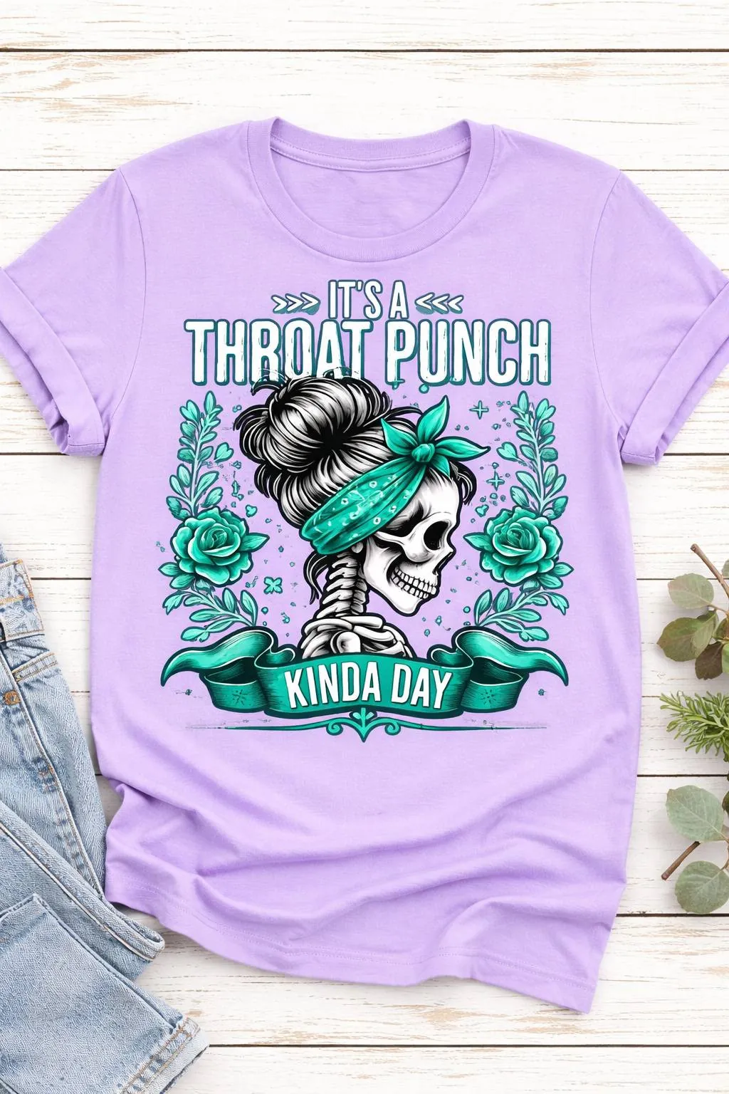 Throat Punch Kinda Day Attitude from 2 Sisters Tanks, Teez & More