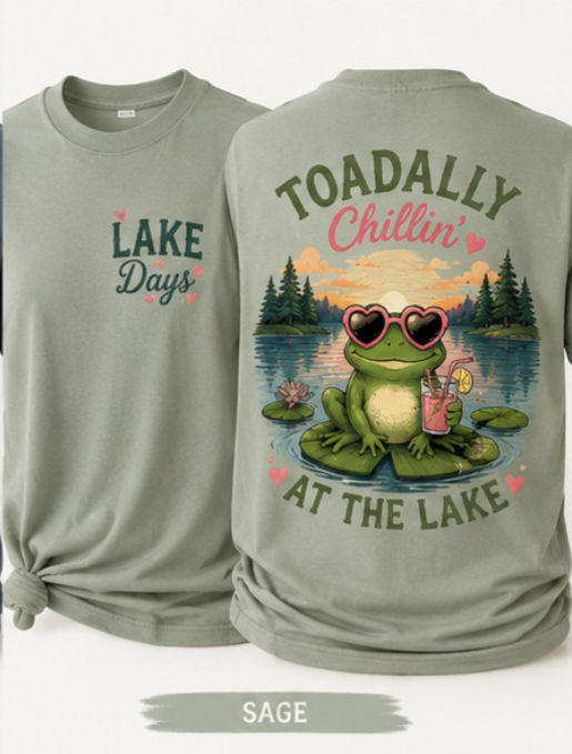 Toadally Chilling At The Lake from 2 Sisters Tanks, Teez & More