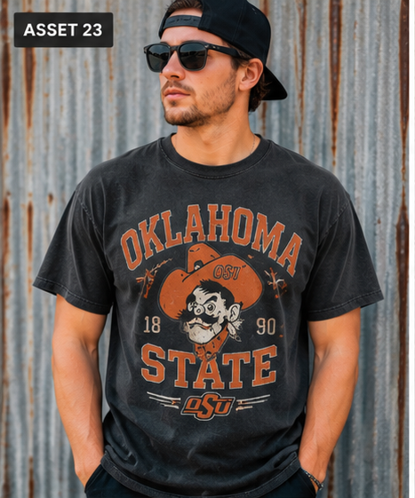 Vintage Oklahoma State Pistol Pete from 2 Sisters Tanks, Teez & More
