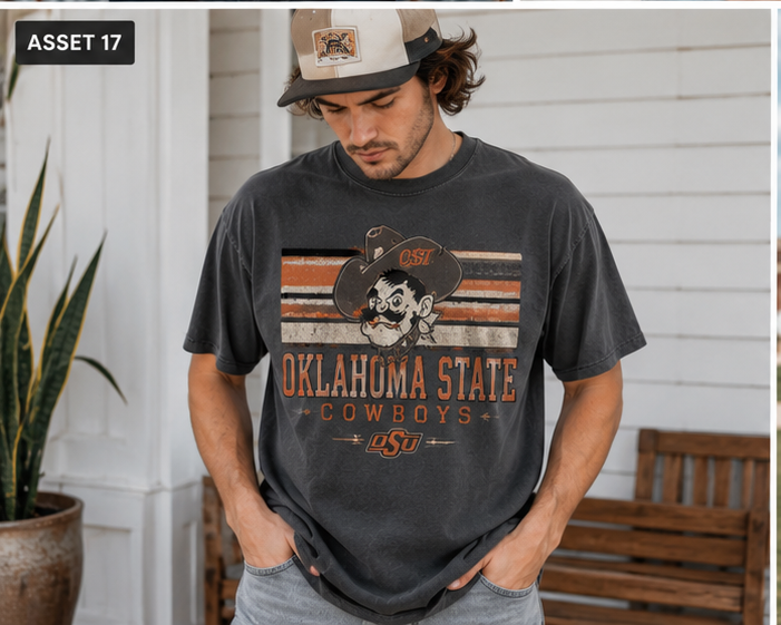 Vintage Pistol Pete Oklahoma State Cowboys from 2 Sisters Tanks, Teez & More