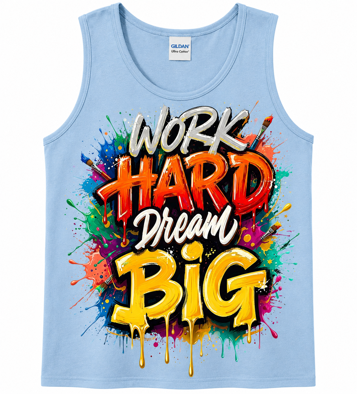 Work Hard Dream Big Tank Top from 2 Sisters Tanks, Teez