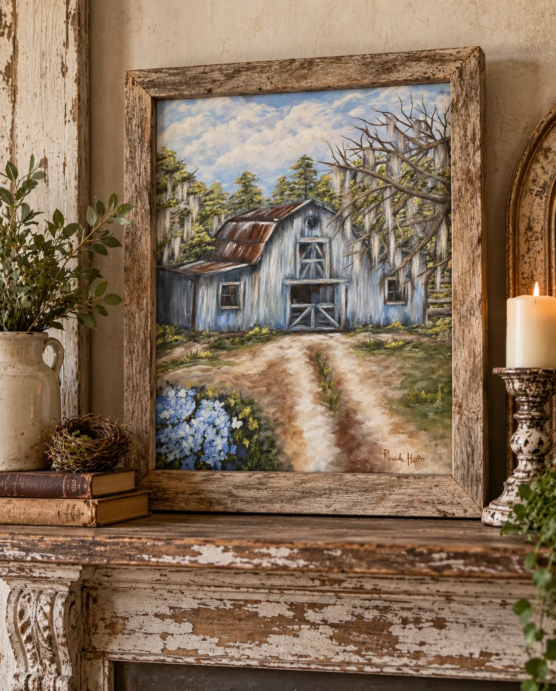Where the Pines Remember painting by Rhonda Huff