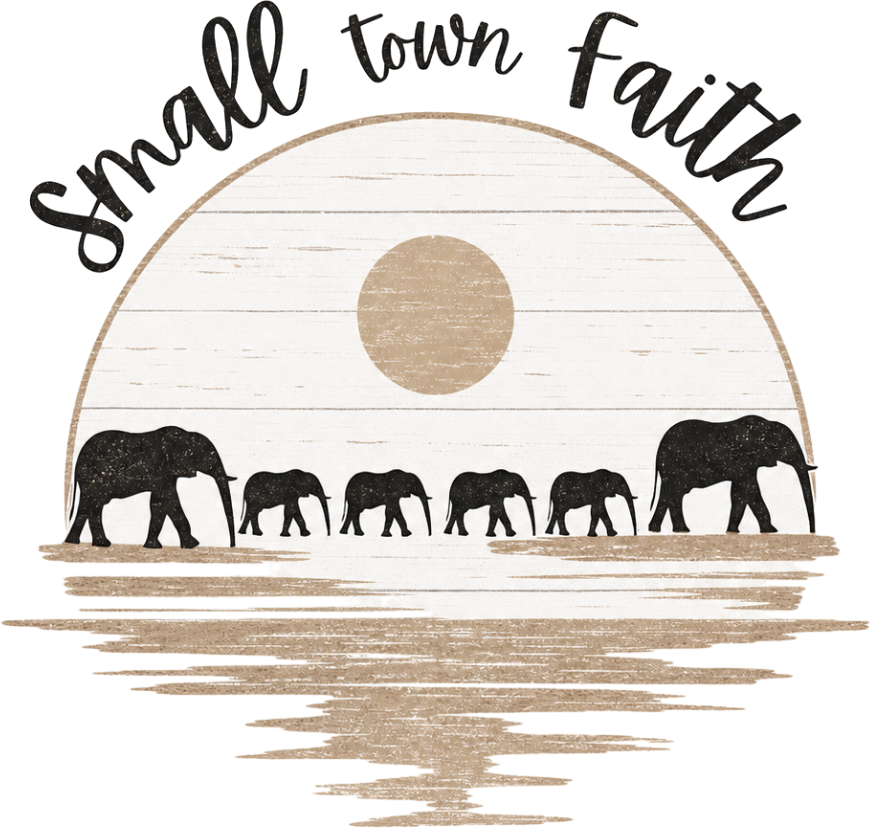 Small Town Faith elephant family logo