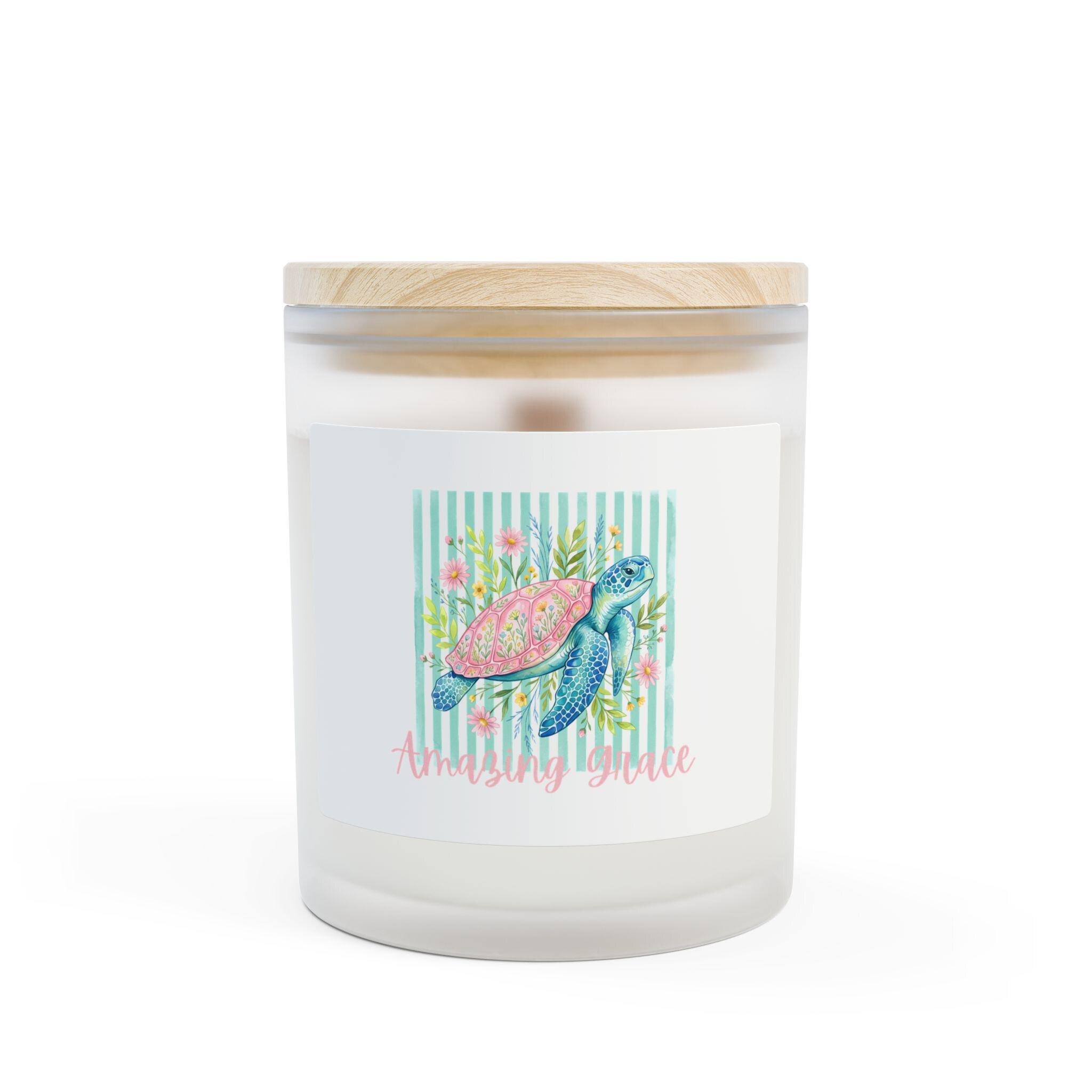 Sea Turtle Illustration Candle | Frosted Glass 11oz, product image 2