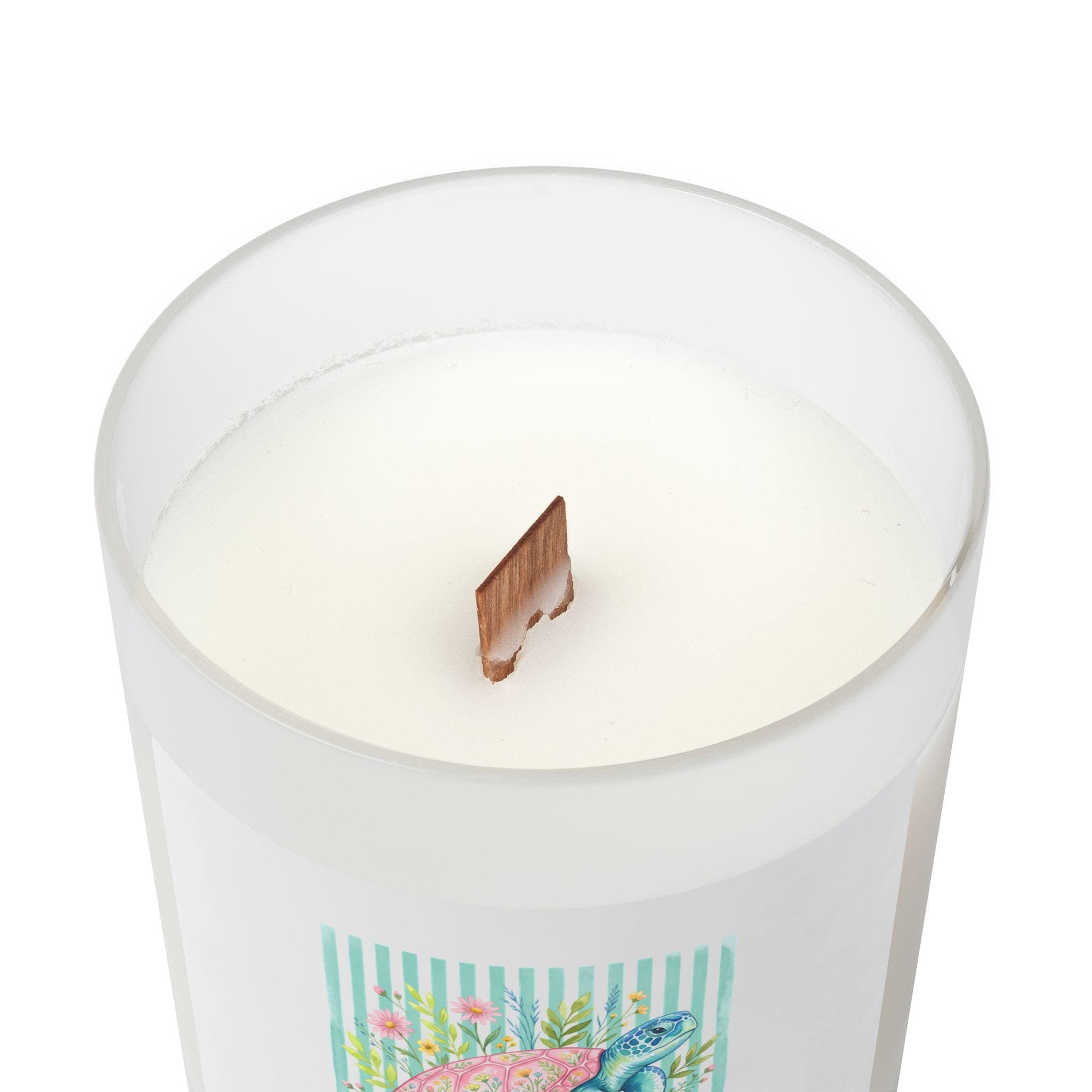 Sea Turtle Illustration Candle | Frosted Glass 11oz, product image 4