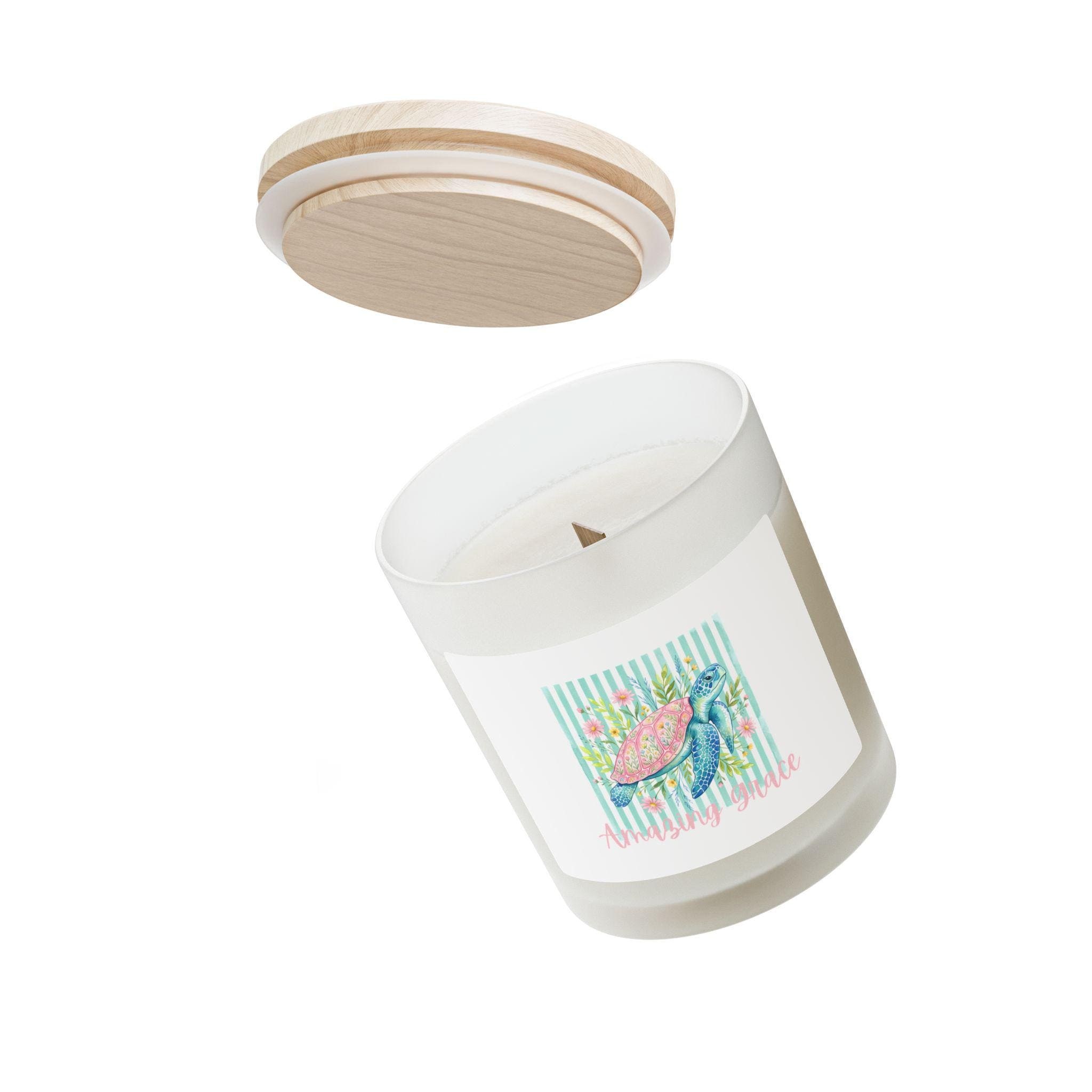 Sea Turtle Illustration Candle | Frosted Glass 11oz, product image 5