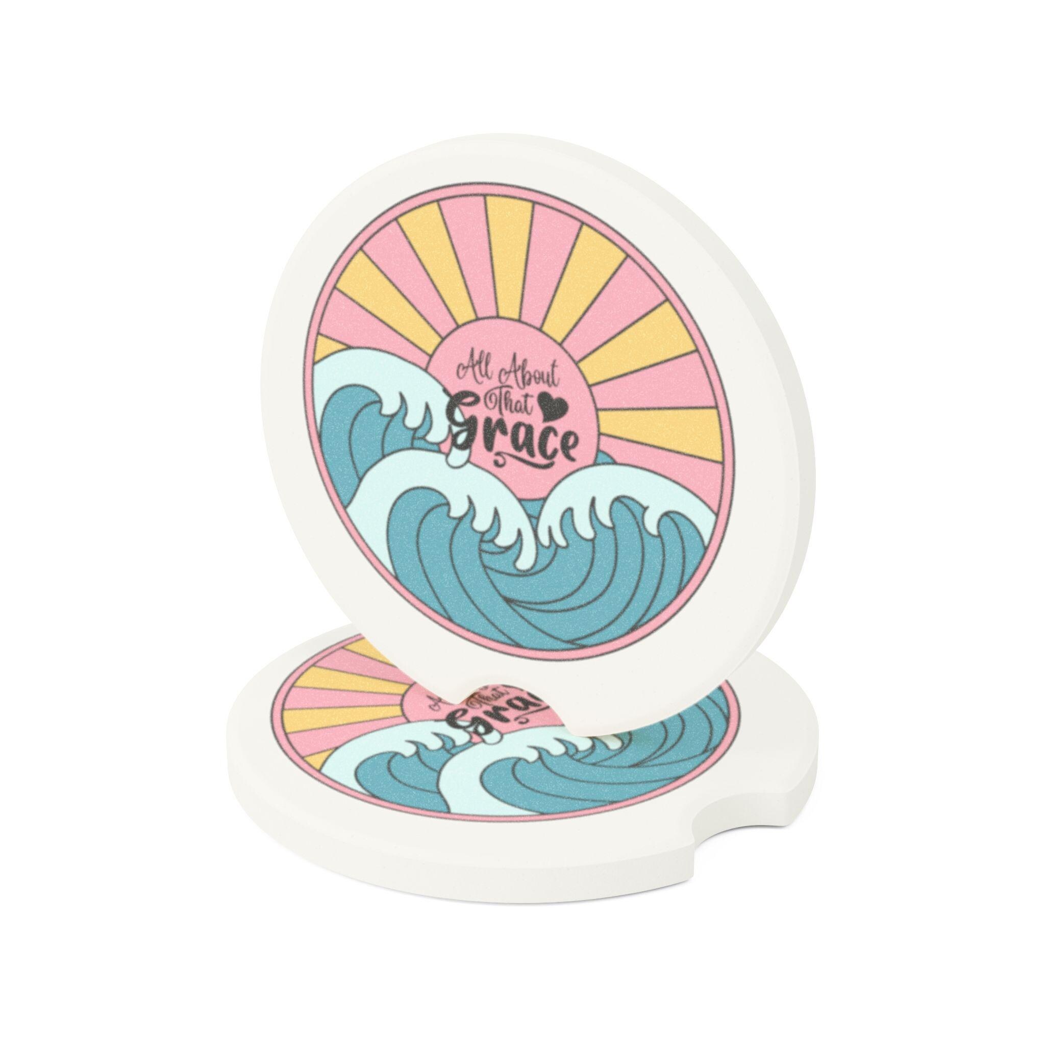 All About That Grace Soapstone Car Coaster | Ocean Waves Sunrise, product image 5