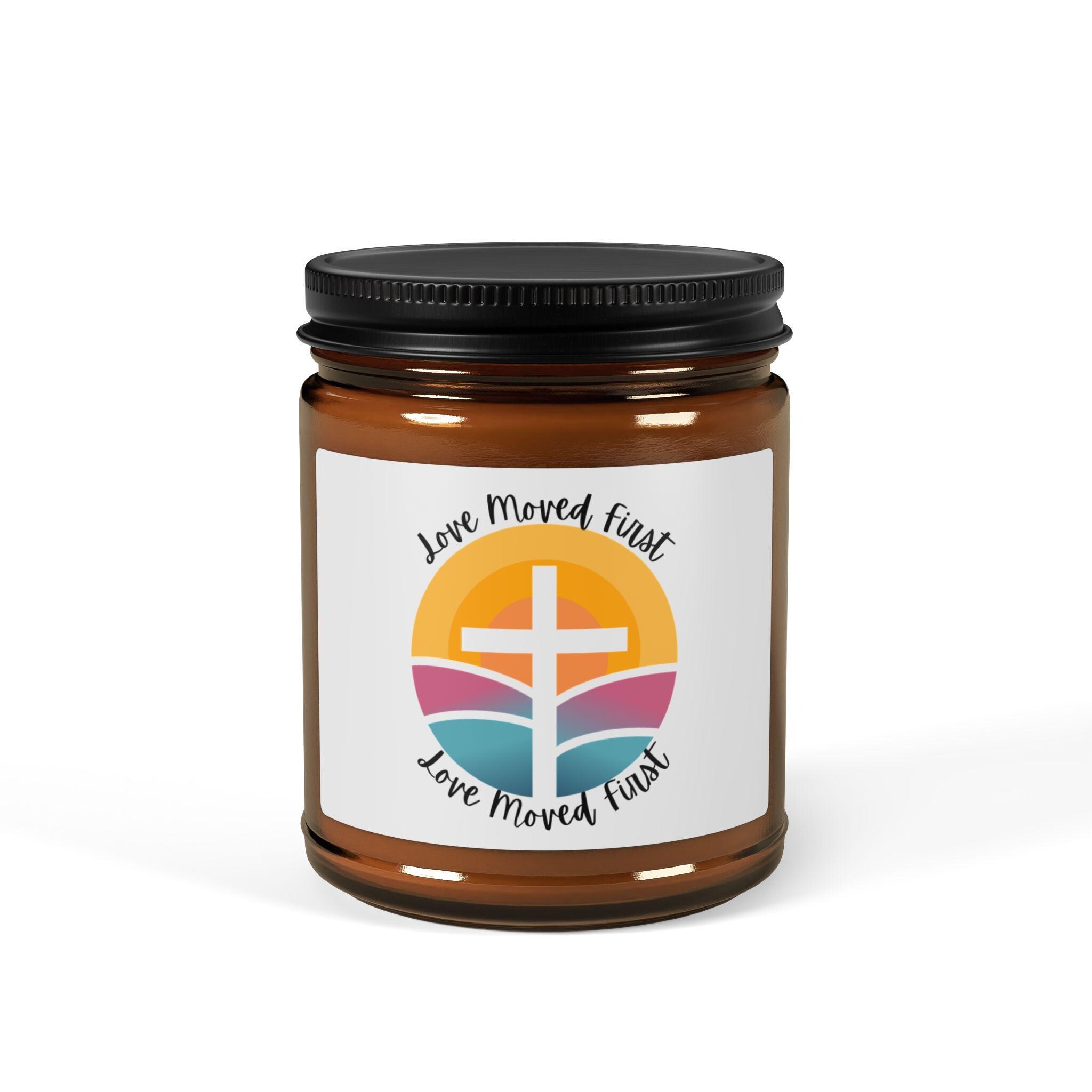 Love Never Fails Cross Candle | Soy Candle in Amber Jar, product image 4