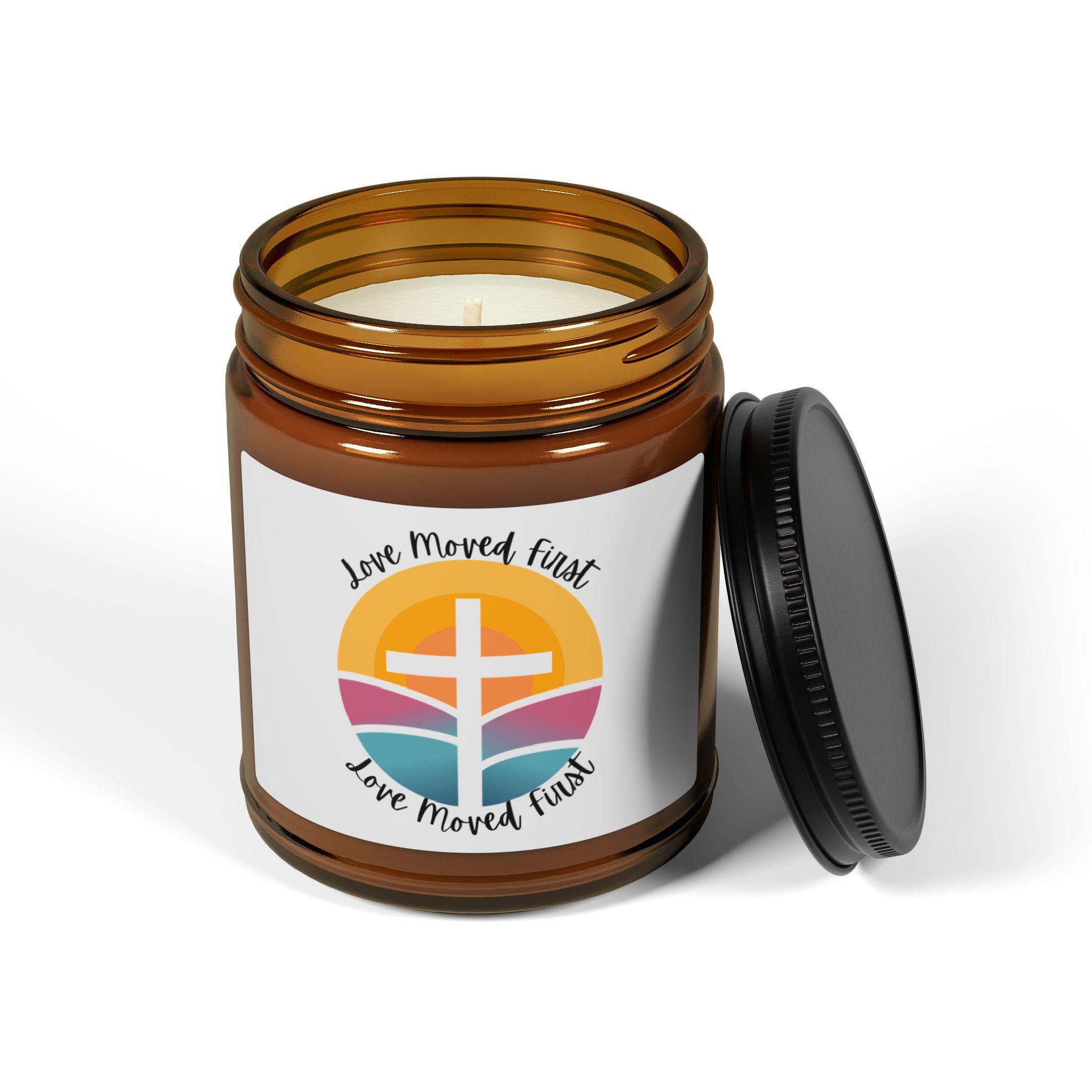 Love Never Fails Cross Candle | Soy Candle in Amber Jar, product image 5