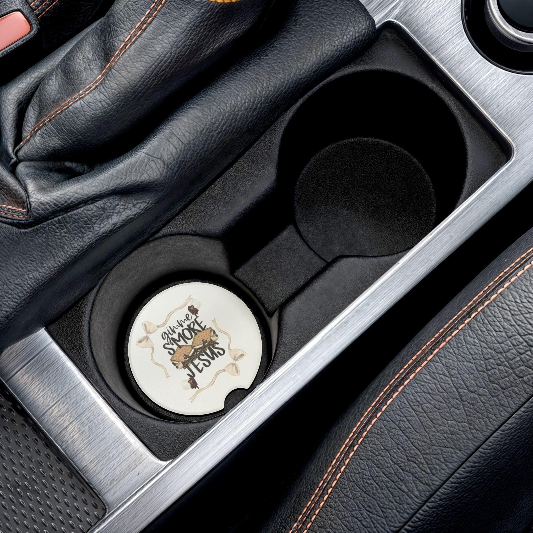 Gimme Smore Jesus Bows and stripes Soapstone Car Coaster