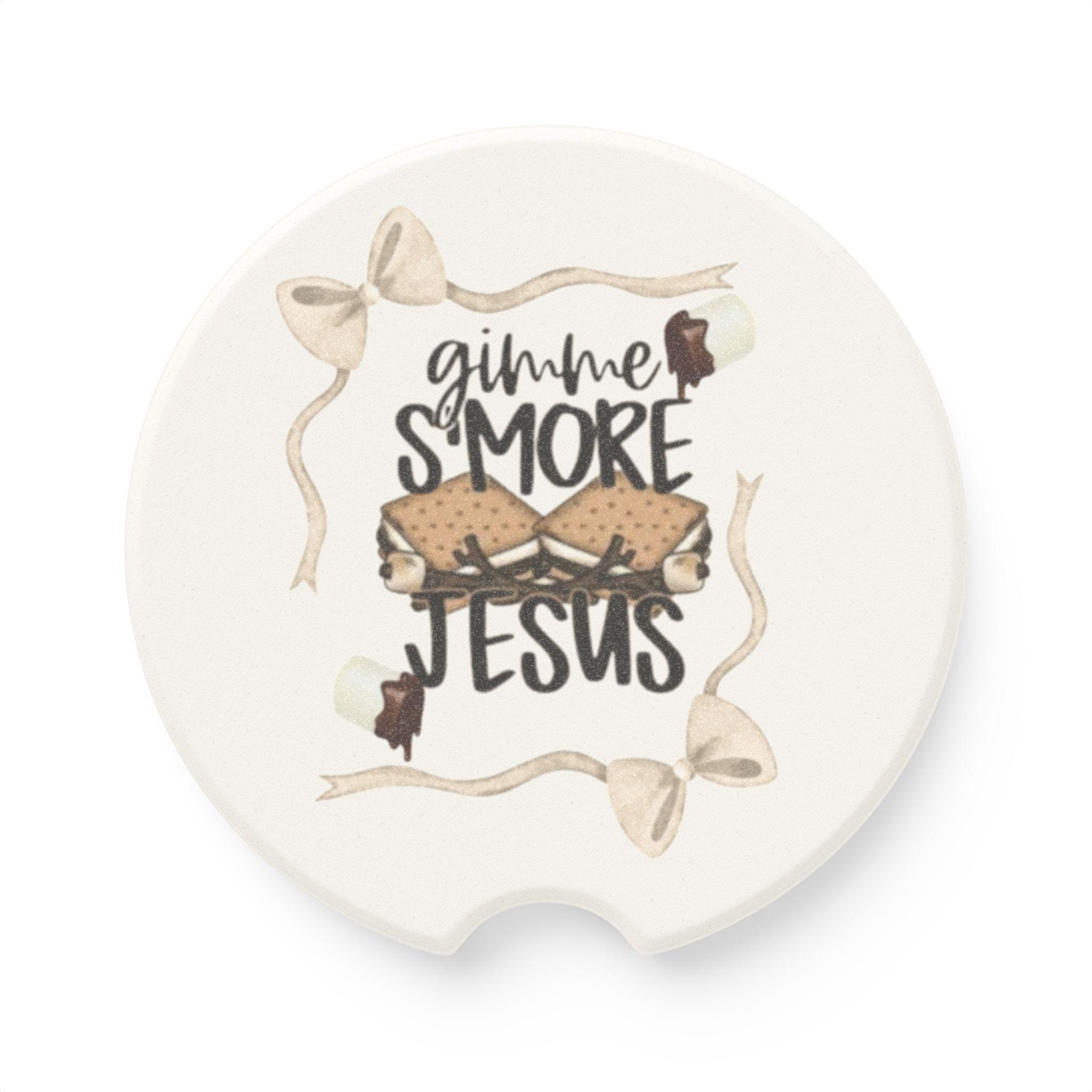 Gimme Smore Jesus Bows and stripes Soapstone Car Coaster, product image 3