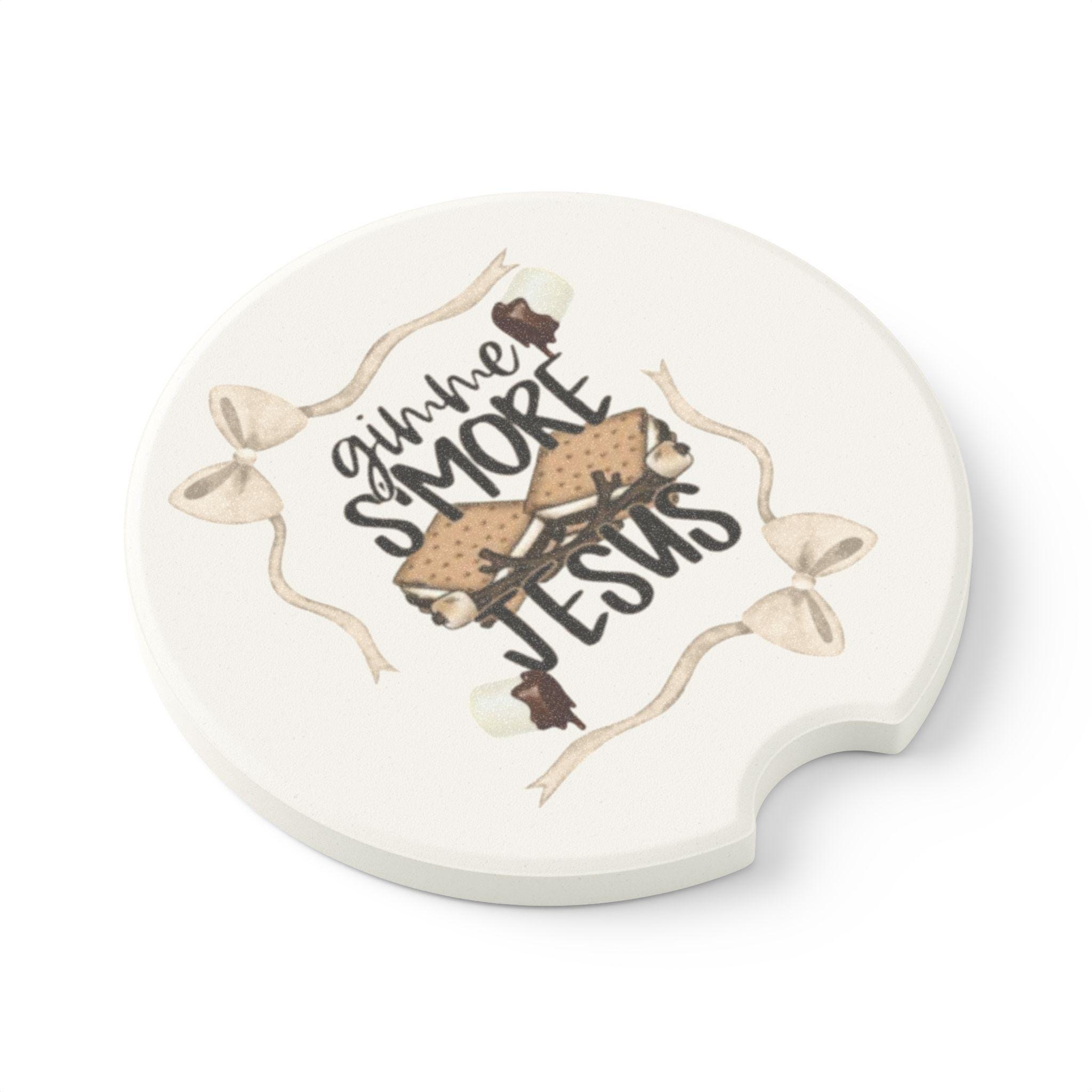 Gimme Smore Jesus Bows and stripes Soapstone Car Coaster, product image 4
