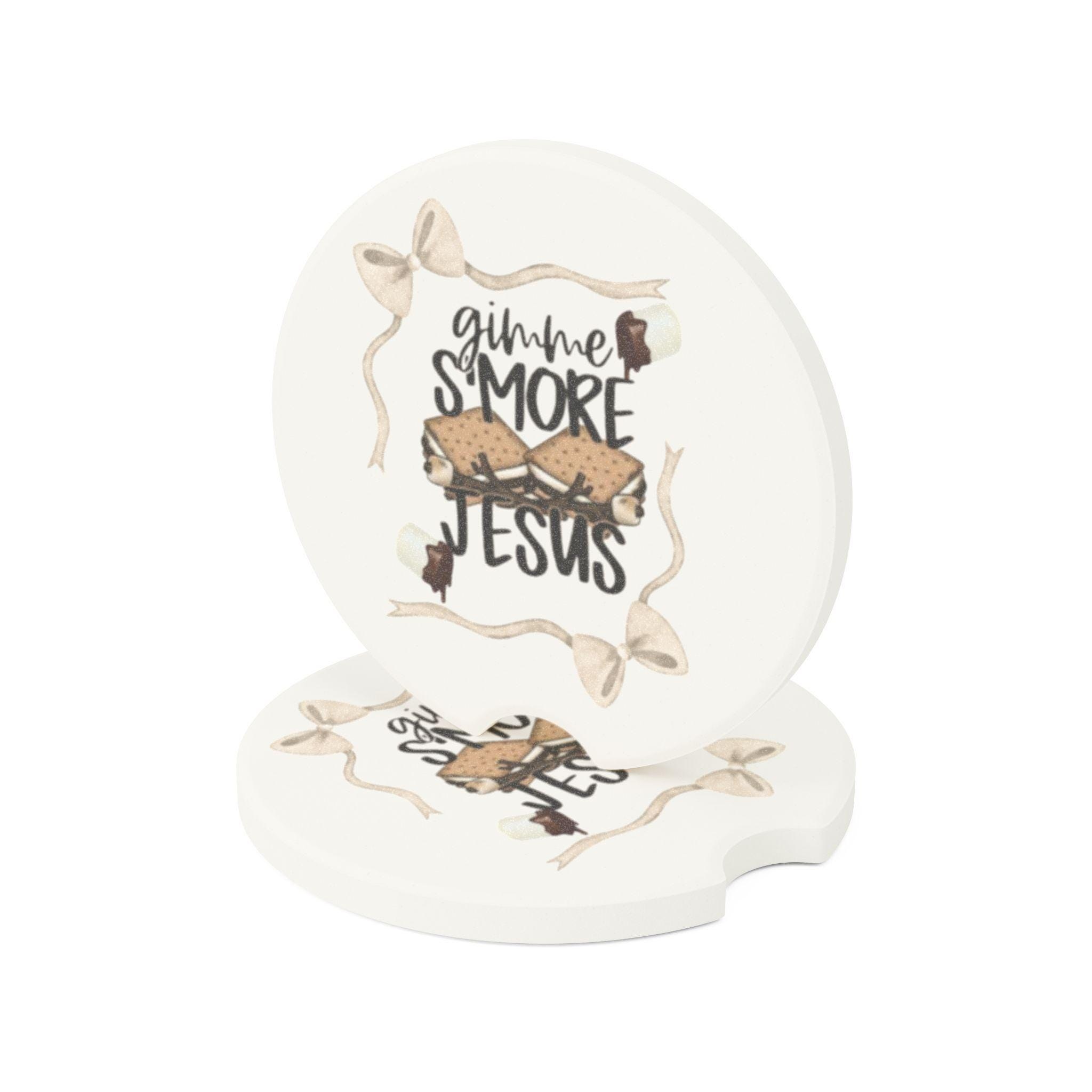 Gimme Smore Jesus Bows and stripes Soapstone Car Coaster, product image 5