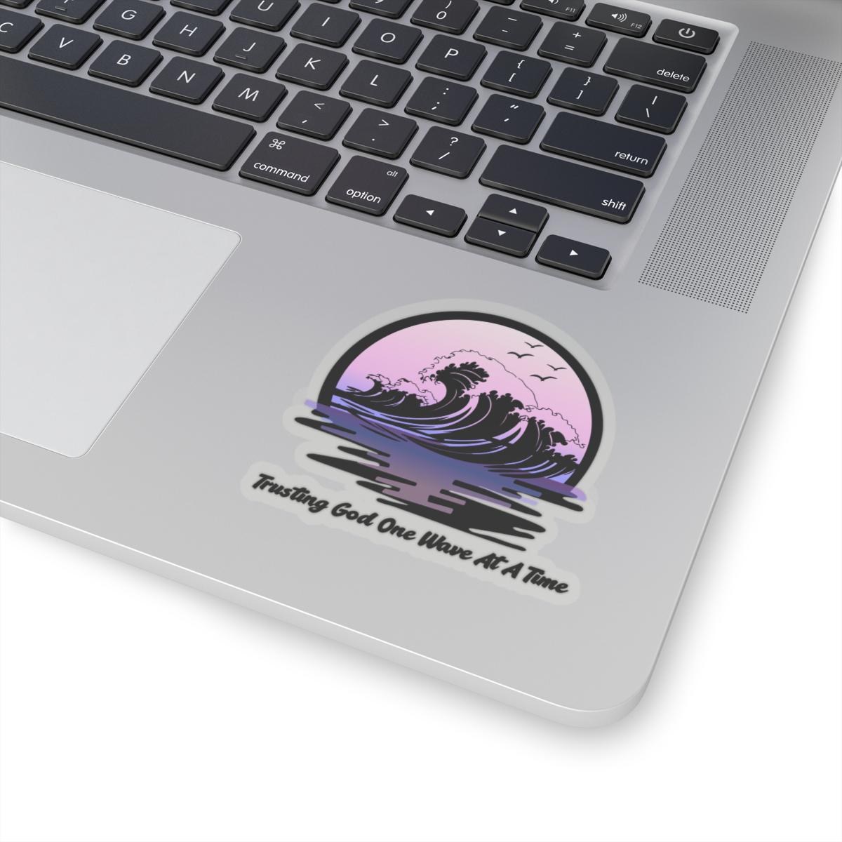 Ocean Wave Faith Sticker | Trusting God One Wave At A Time (Kiss-Cut)