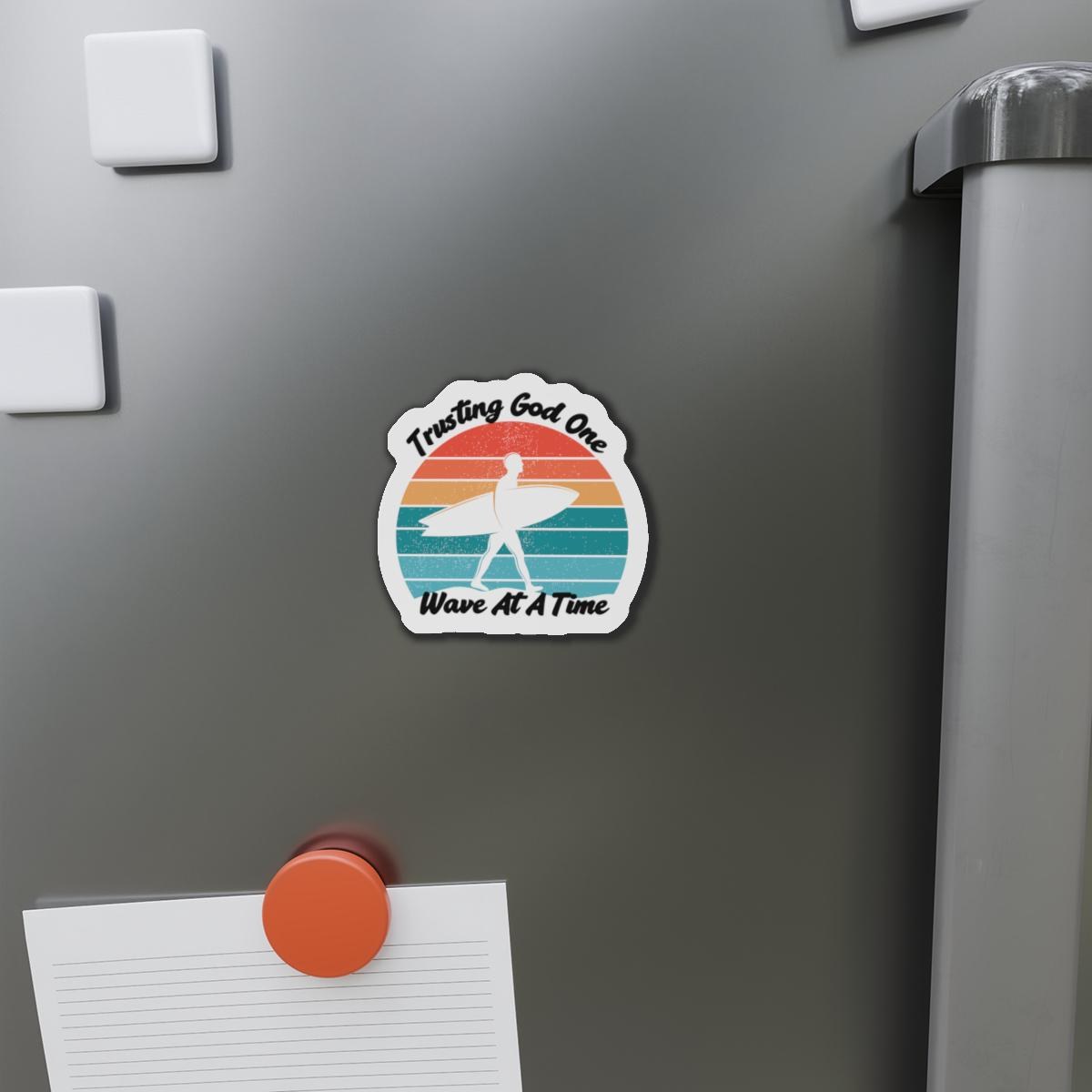 Trusting God One Wave At A Time Die-Cut Magnet, product image 5