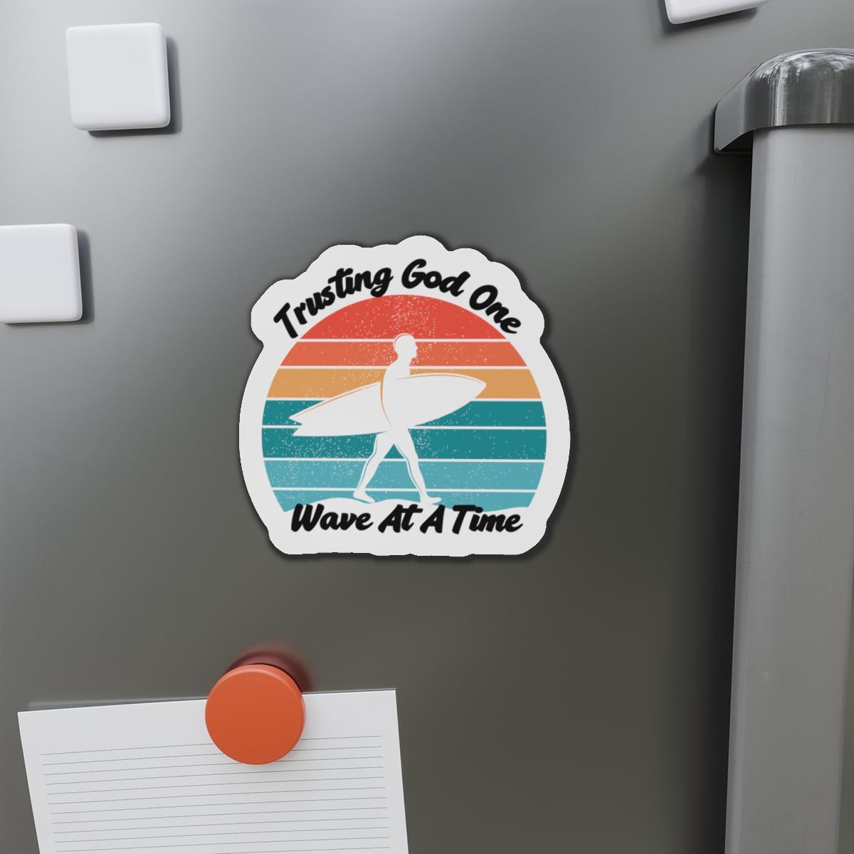 Trusting God One Wave At A Time Die-Cut Magnet, product image 6