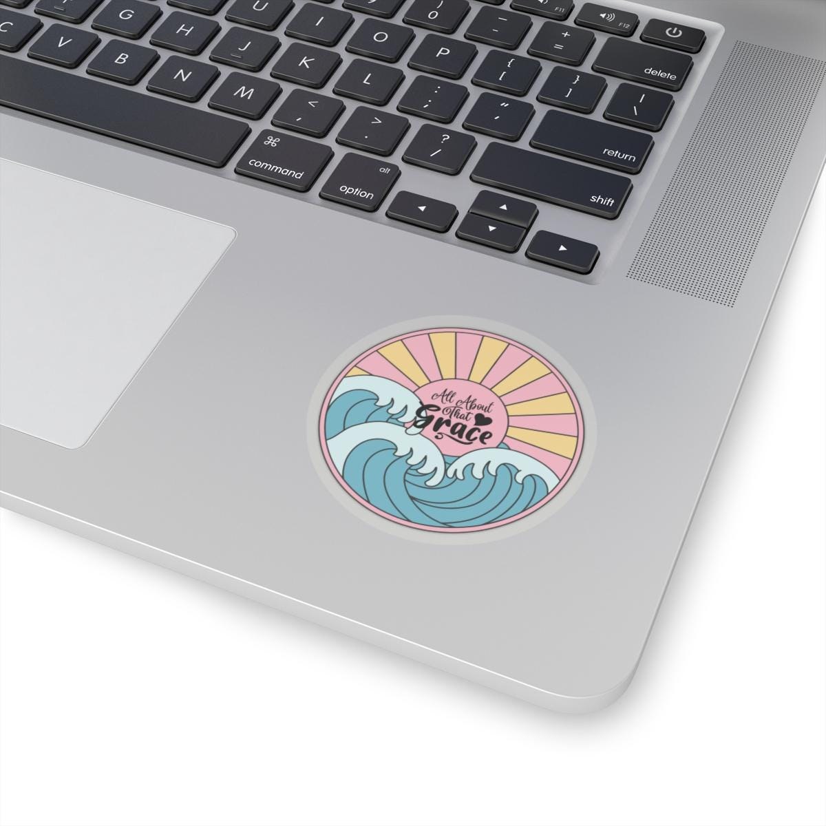 All About the Grace ocean wave sticker | kiss-cut vinyl sticker, product image 3
