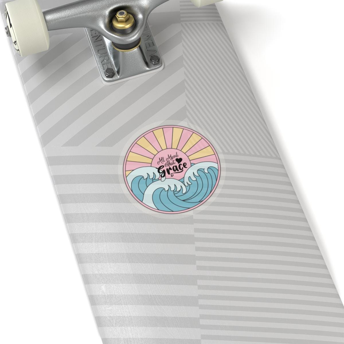 All About the Grace ocean wave sticker | kiss-cut vinyl sticker, product image 7