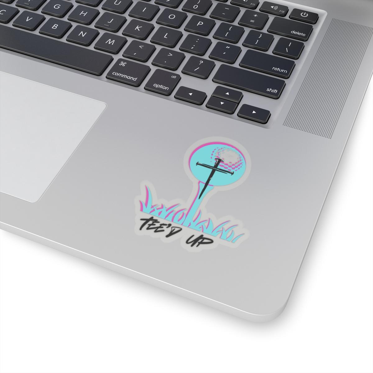 Golf Tee and Ball Sticker | Kiss-Cut Teed Up Sticker, product image 3