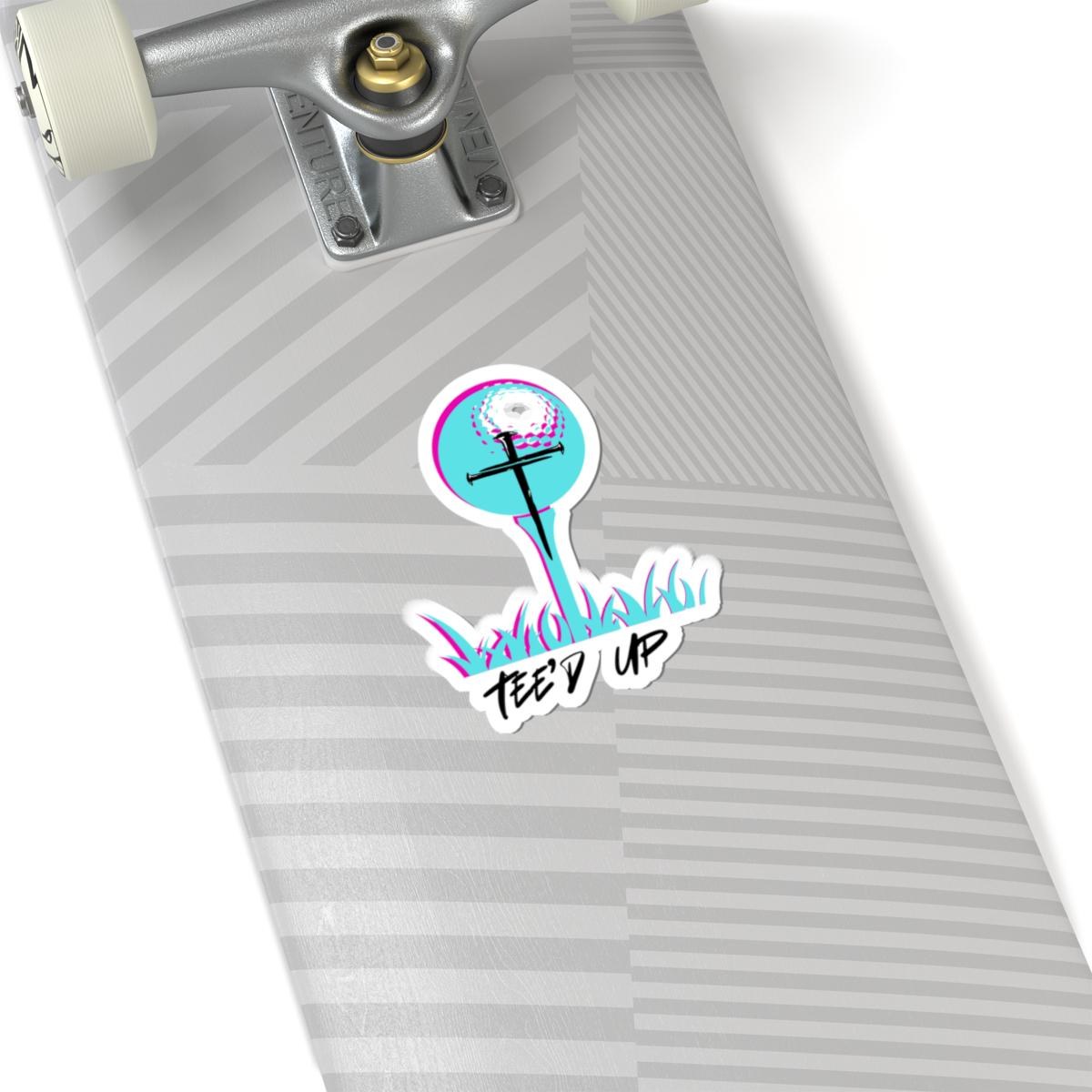 Golf Tee and Ball Sticker | Kiss-Cut Teed Up Sticker, product image 8