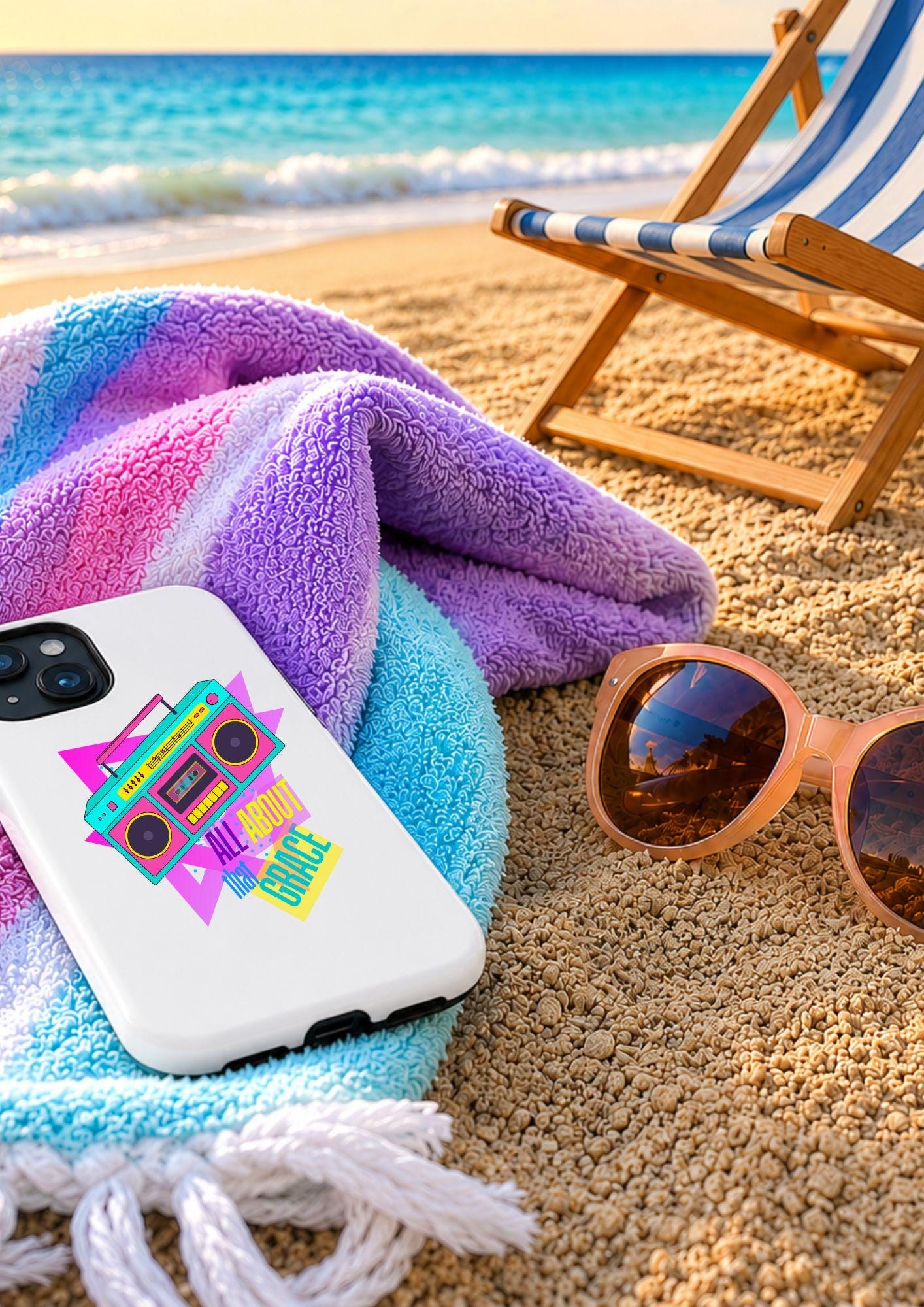 Retro Boombox All About that Grace Phone Case | Tough Magnetic Case