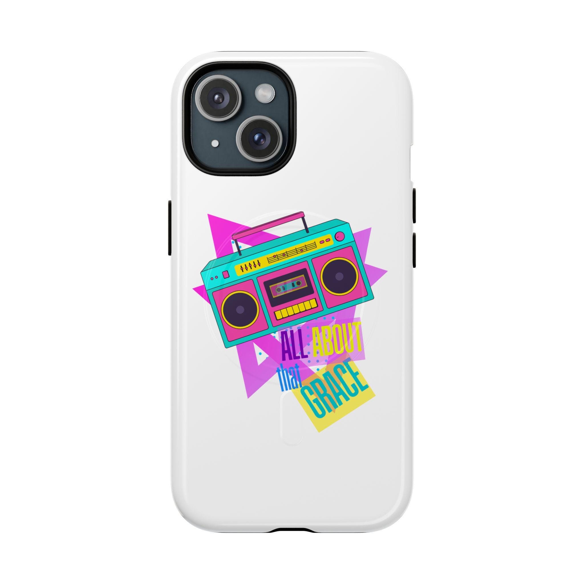 Retro Boombox All About that Grace Phone Case | Tough Magnetic Case, product image 2