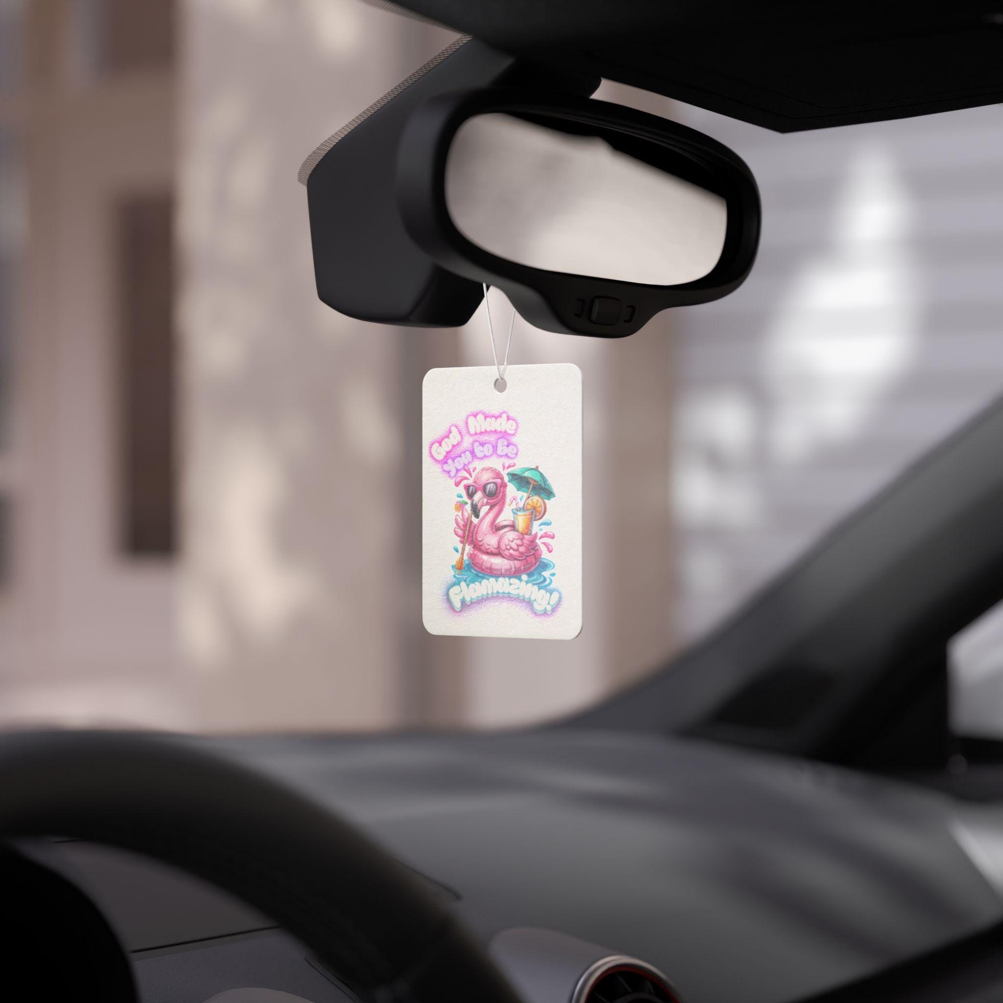God made you to be Flamazing Flamingo Car Air Freshener, product image 5
