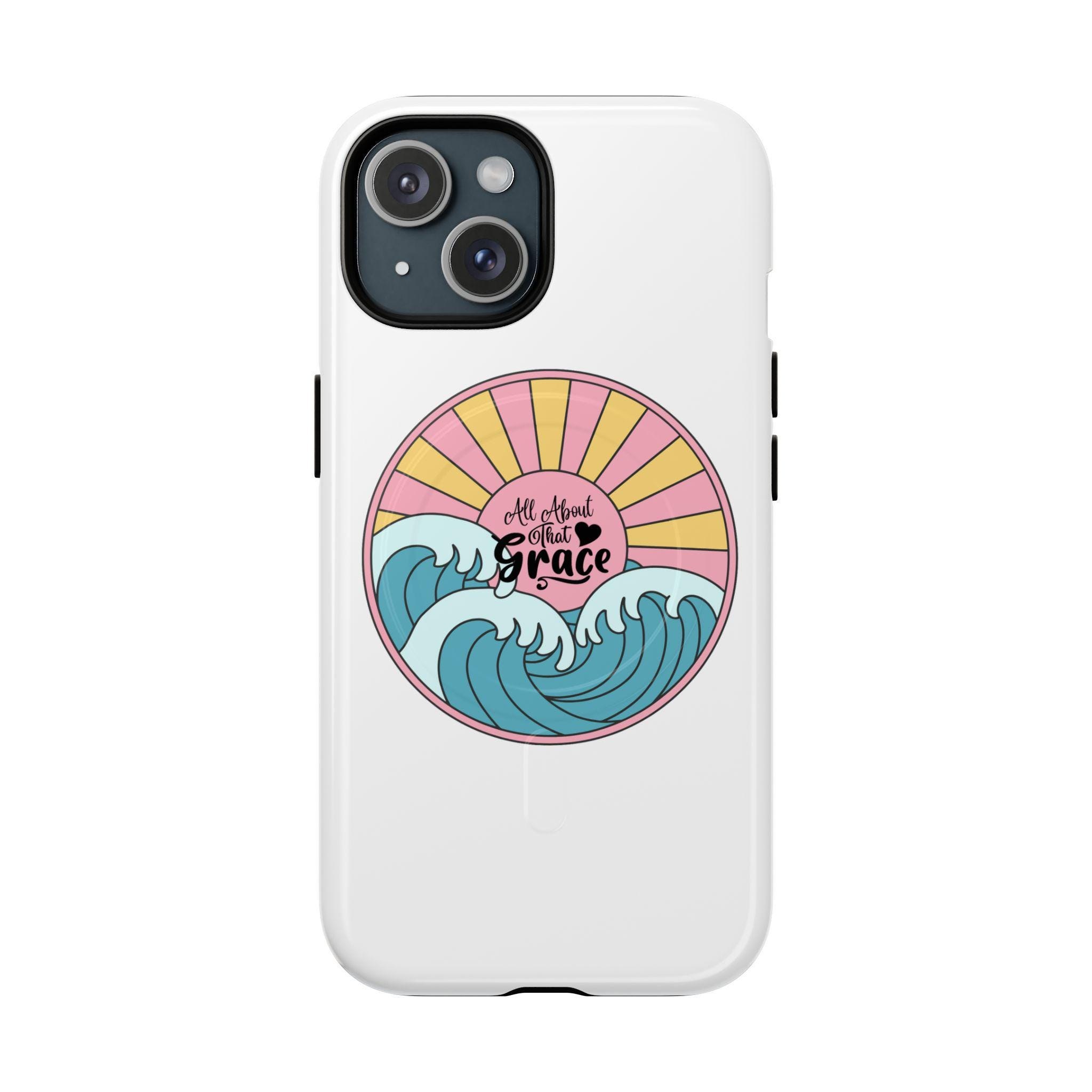 All About that Grace phone case | Tough Magnetic Case | wave sunrise design, product image 2