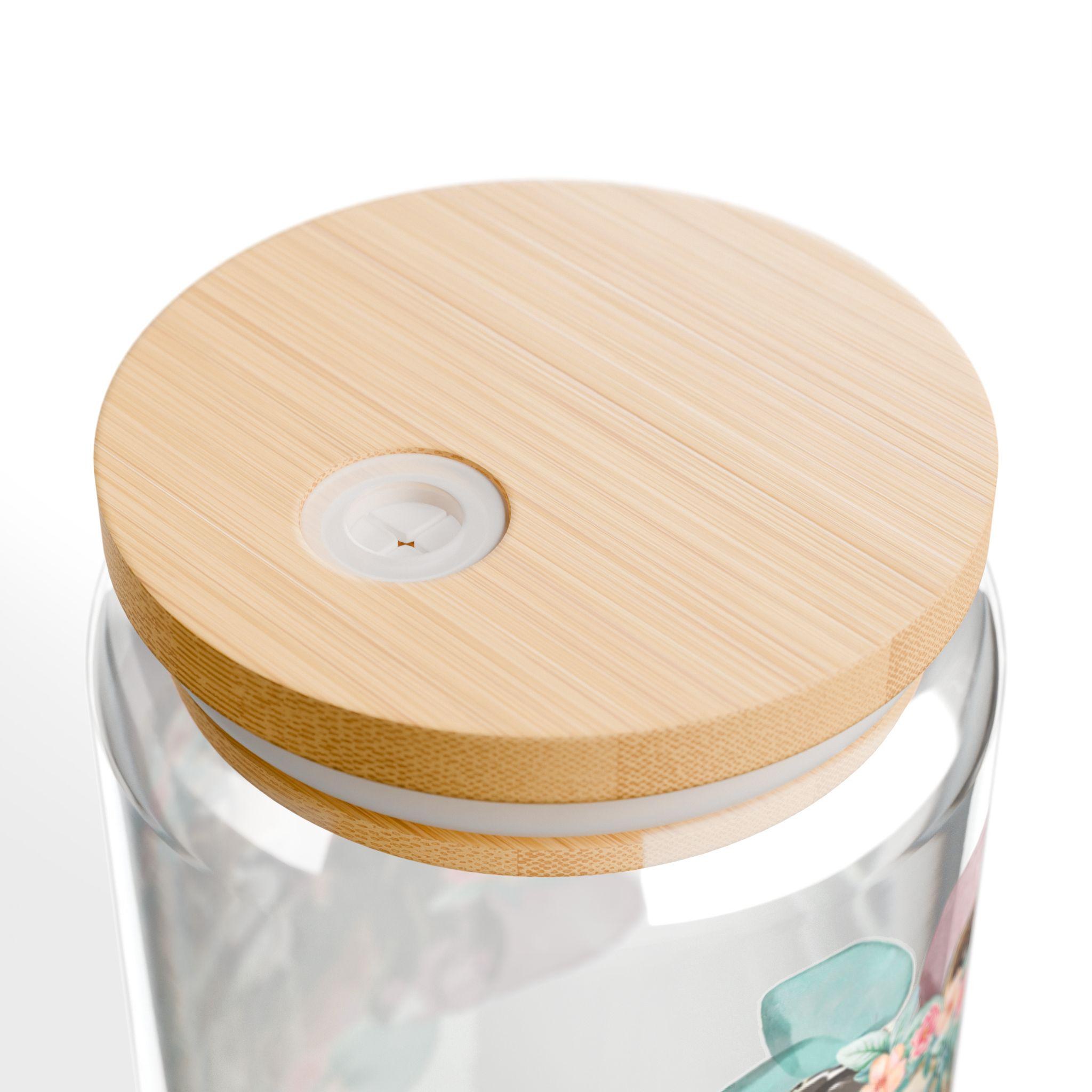 Floral Lion Portrait Sipper Glass | 16oz, product image 6