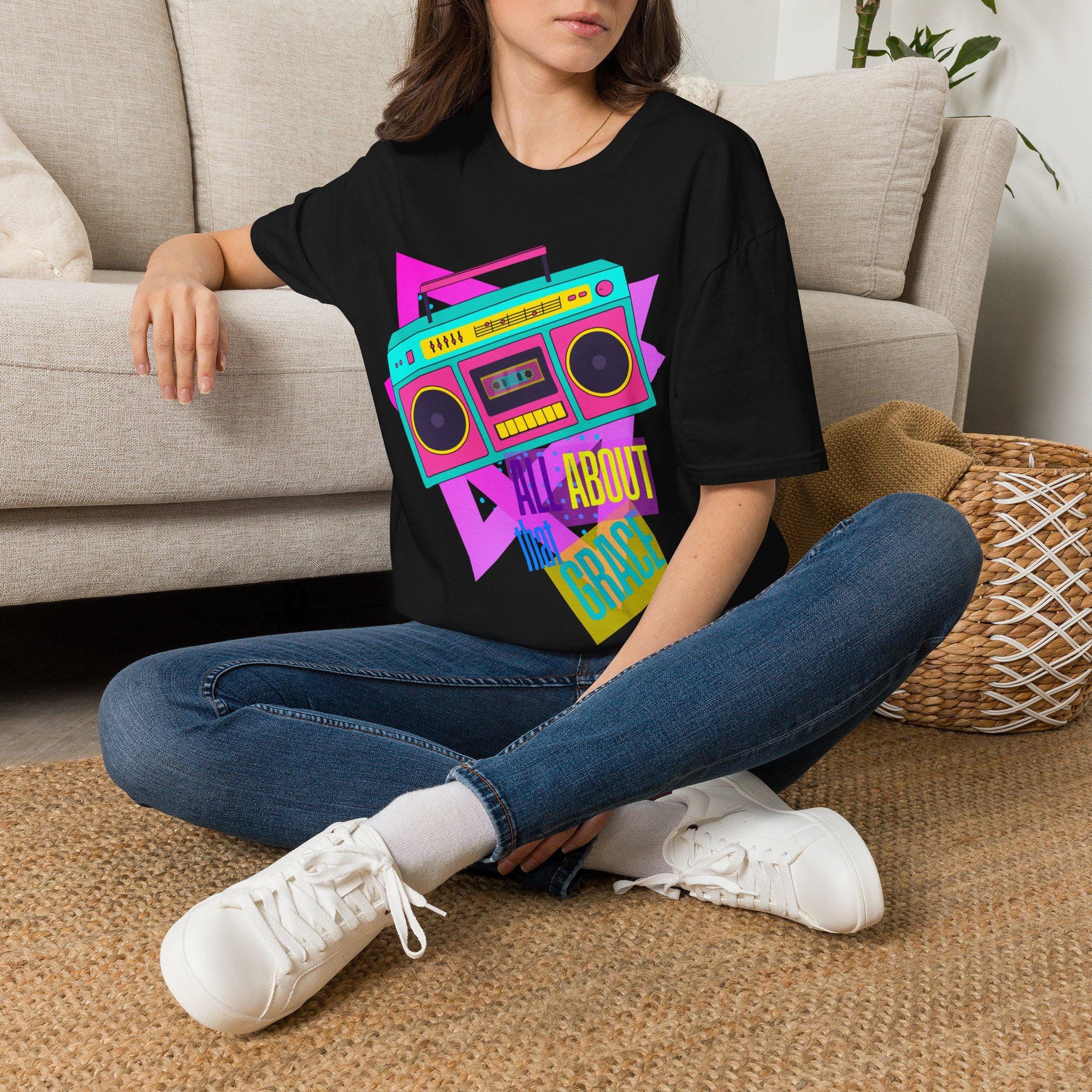 Retro Boombox Tee | 80s Cassette Radio Graphic T-Shirt