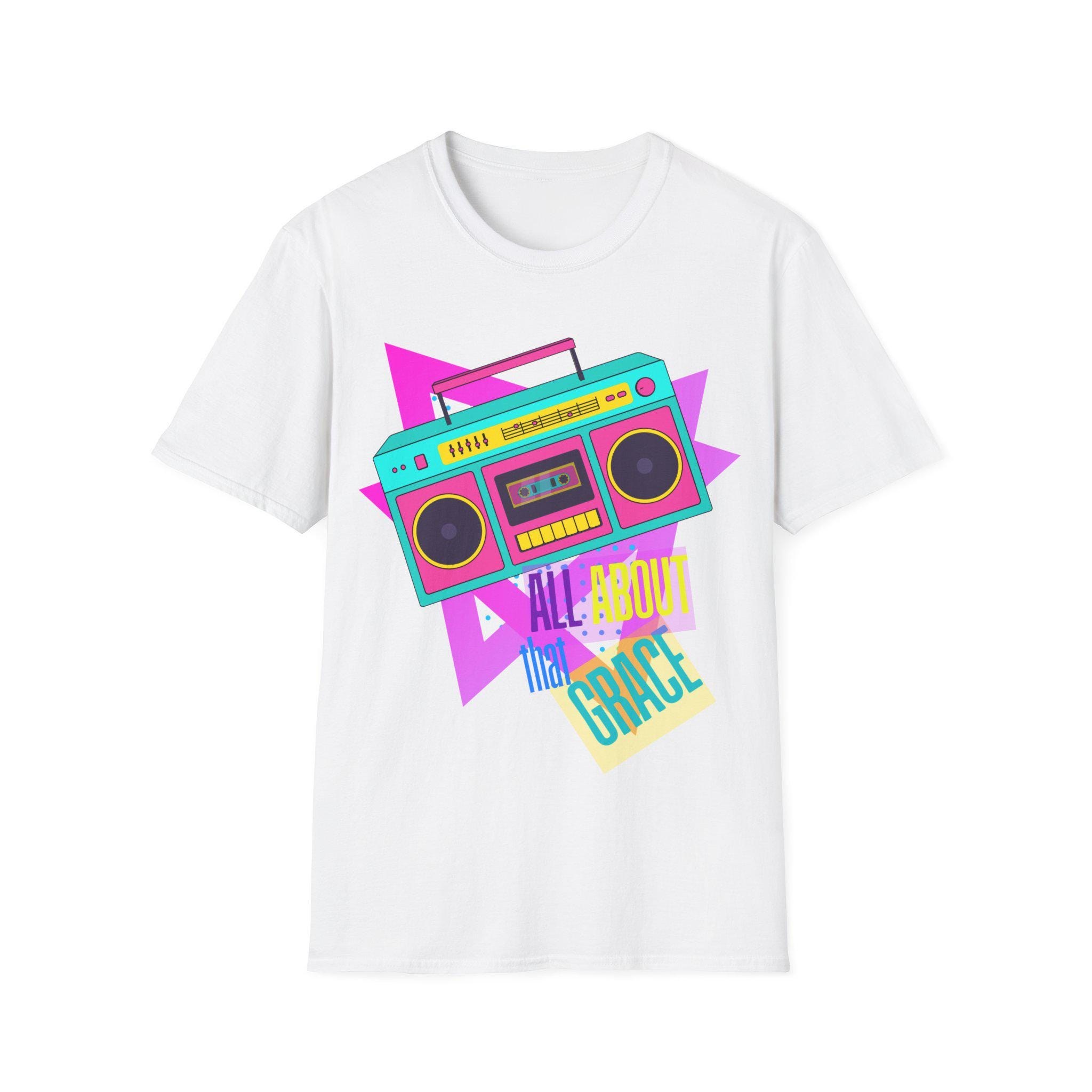 Retro Boombox Tee | 80s Cassette Radio Graphic T-Shirt, product image 2