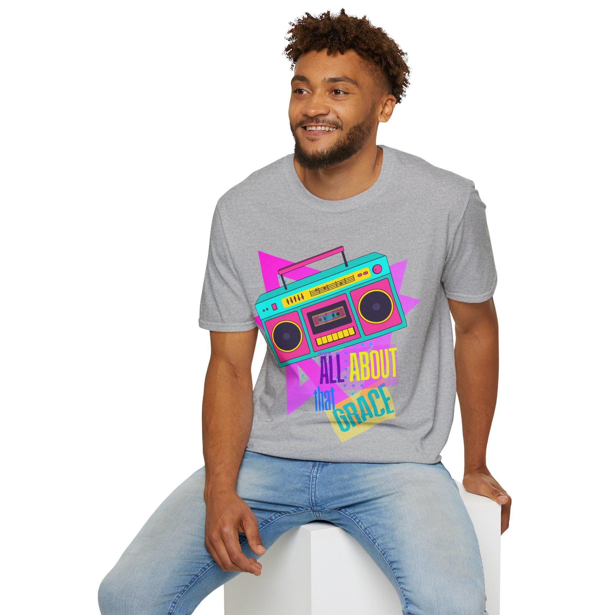 Retro Boombox Tee | 80s Cassette Radio Graphic T-Shirt, product image 12