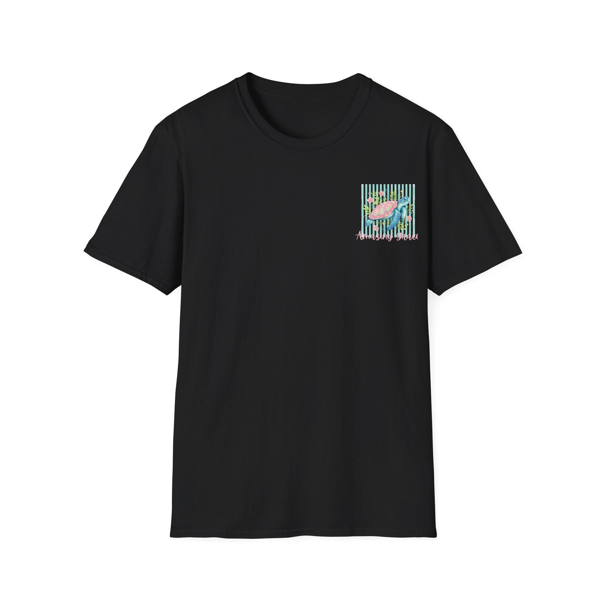 Vintage Sea Turtle Pocket T-Shirt | Pastel Stripes Beach Vibes, product image 7