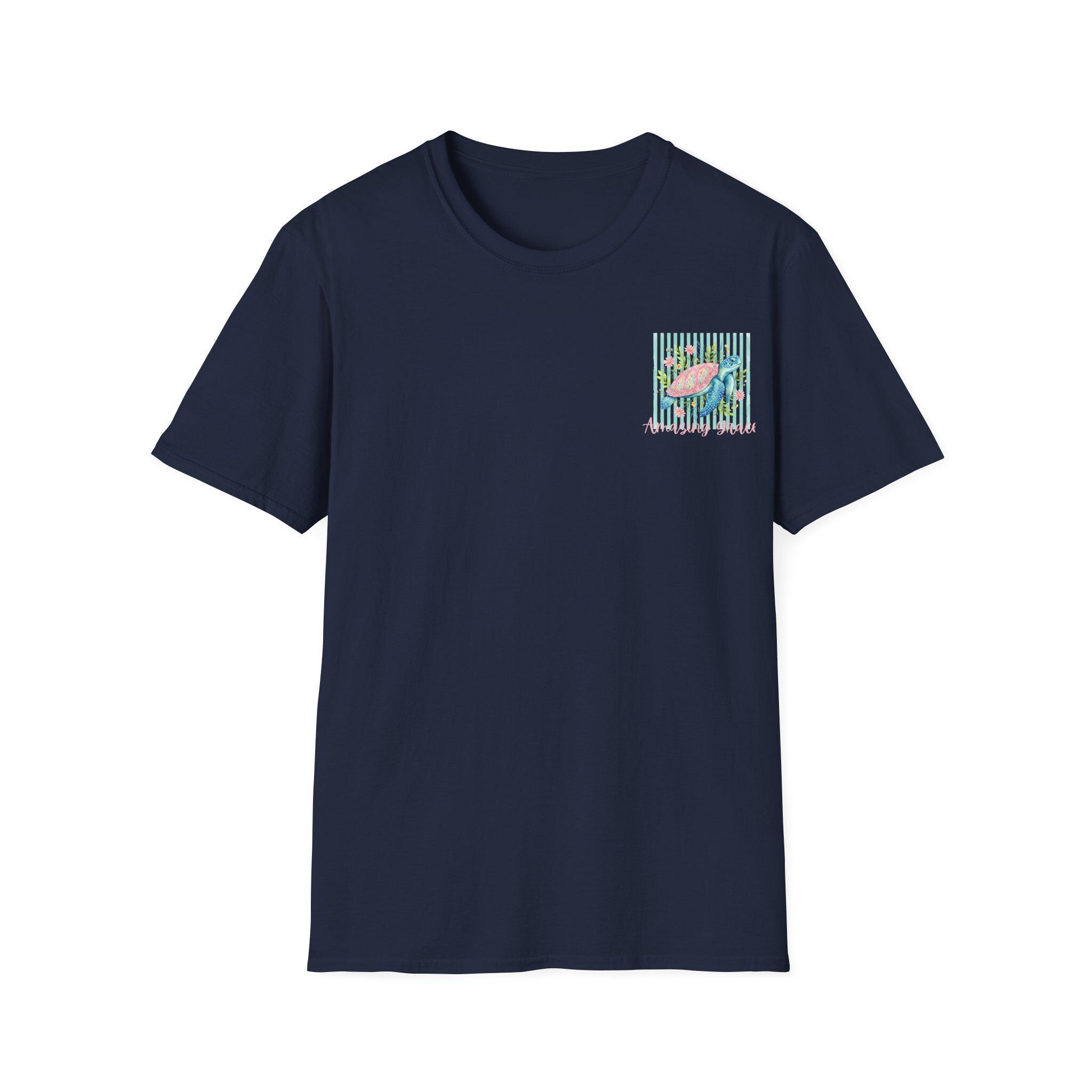 Vintage Sea Turtle Pocket T-Shirt | Pastel Stripes Beach Vibes, product image 10