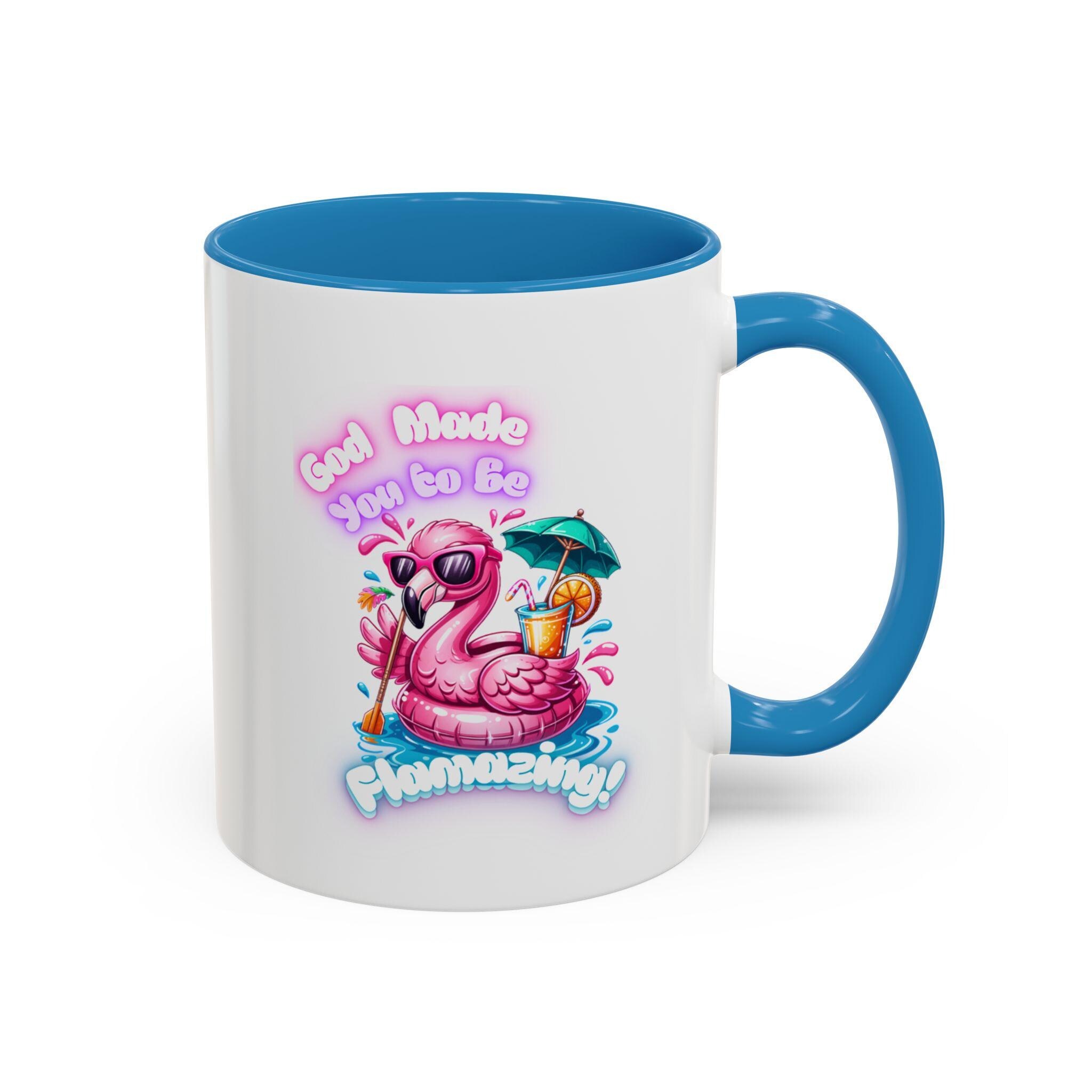 Flamazing Flamingo Accent Coffee Mug | Pink Tropical Drink Design, product image 5