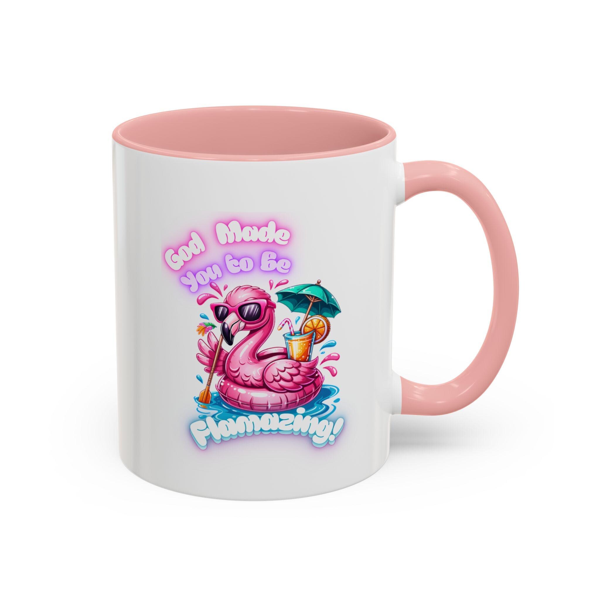 Flamazing Flamingo Accent Coffee Mug | Pink Tropical Drink Design, product image 6