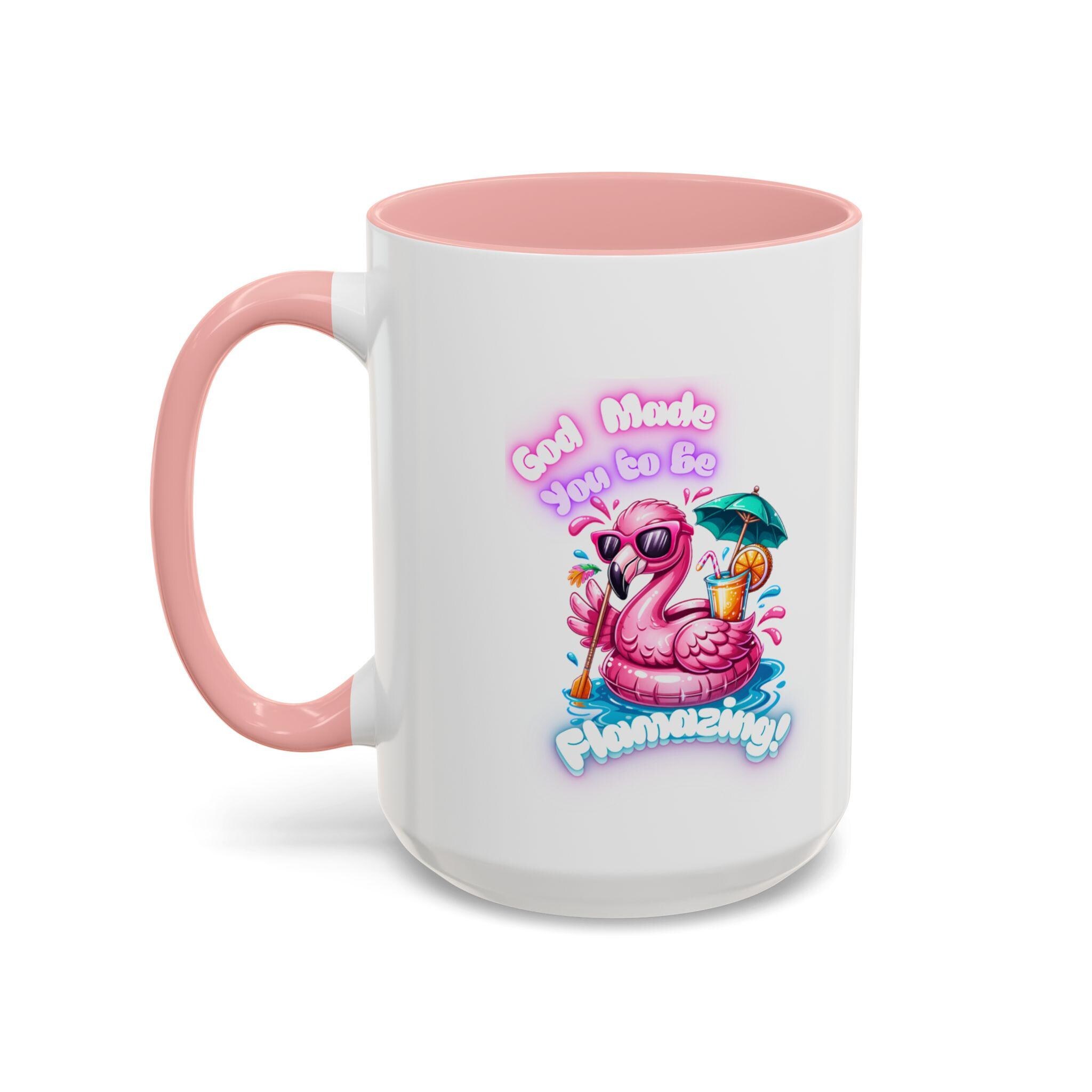 Flamazing Flamingo Accent Coffee Mug | Pink Tropical Drink Design, product image 8