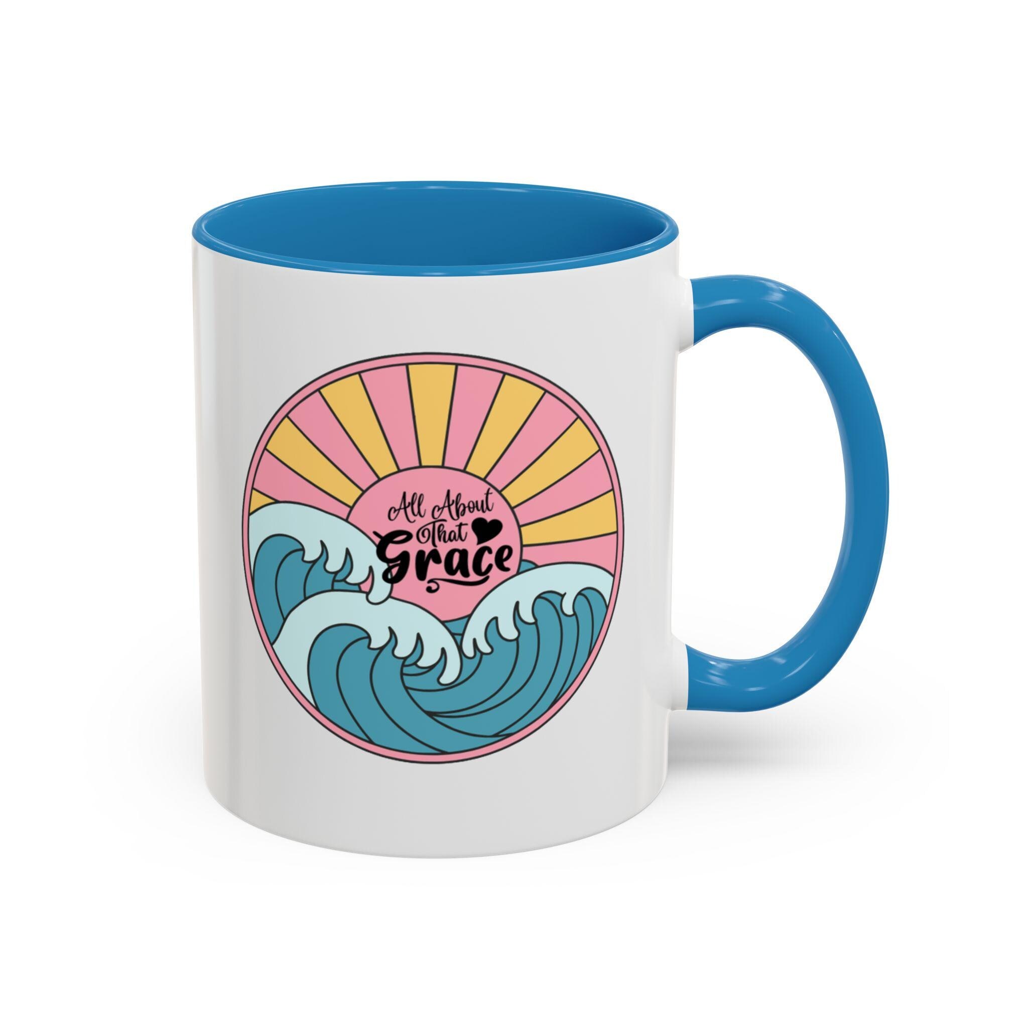 All About that Grace Retro Ocean Accent Coffee Mug (11, 15oz), product image 5