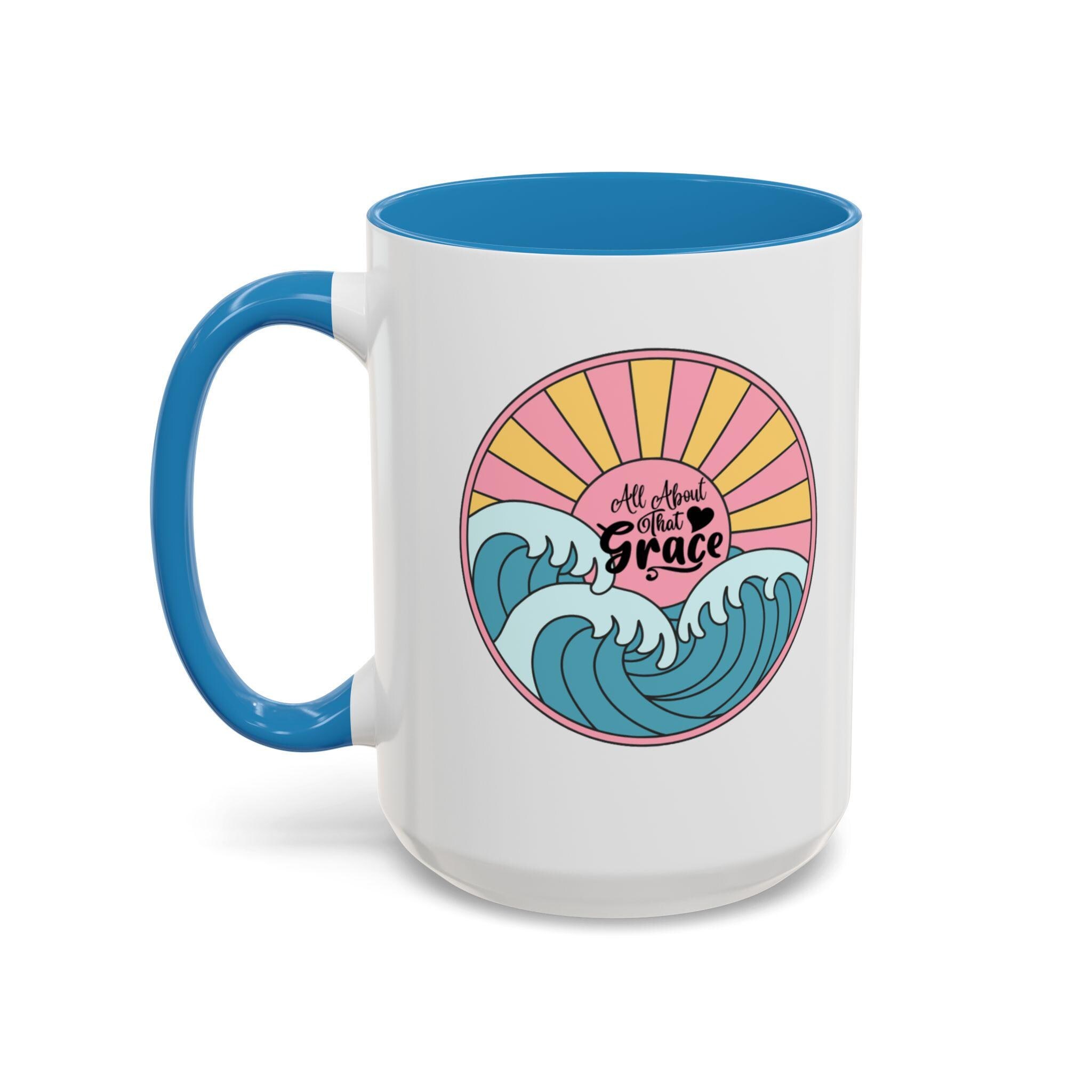 All About that Grace Retro Ocean Accent Coffee Mug (11, 15oz), product image 9