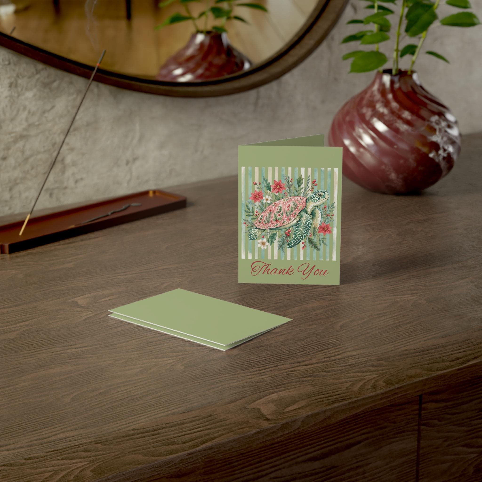 Floral Sea Turtle Thank You Card, product image 8