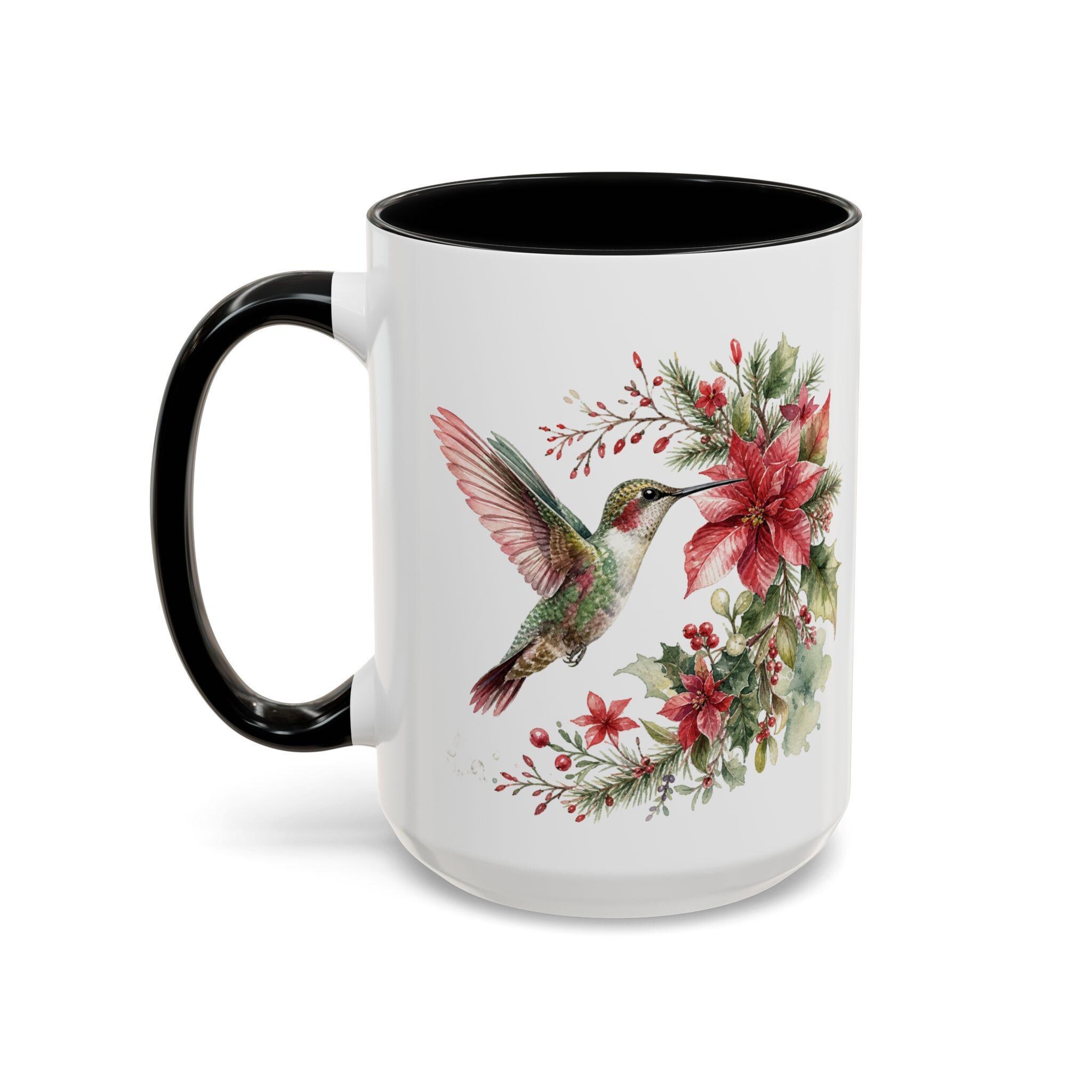 Hummingbird with Poinsettia Accent Coffee Mug | 11oz or 15oz, product image 20