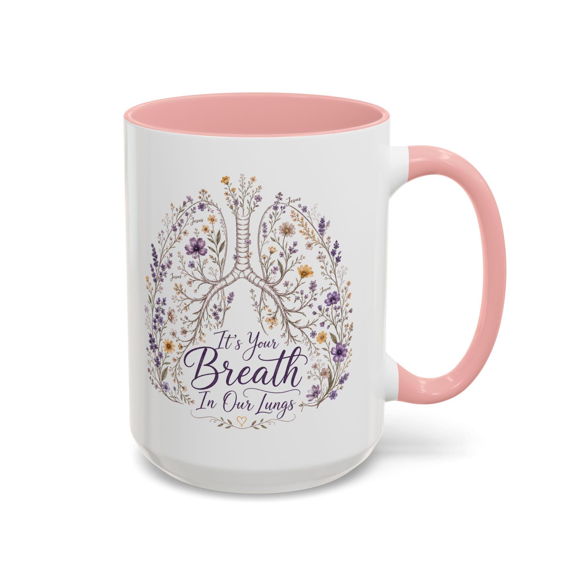 Floral Lungs Esophageal Mug | Accent Coffee Mug, product image 11