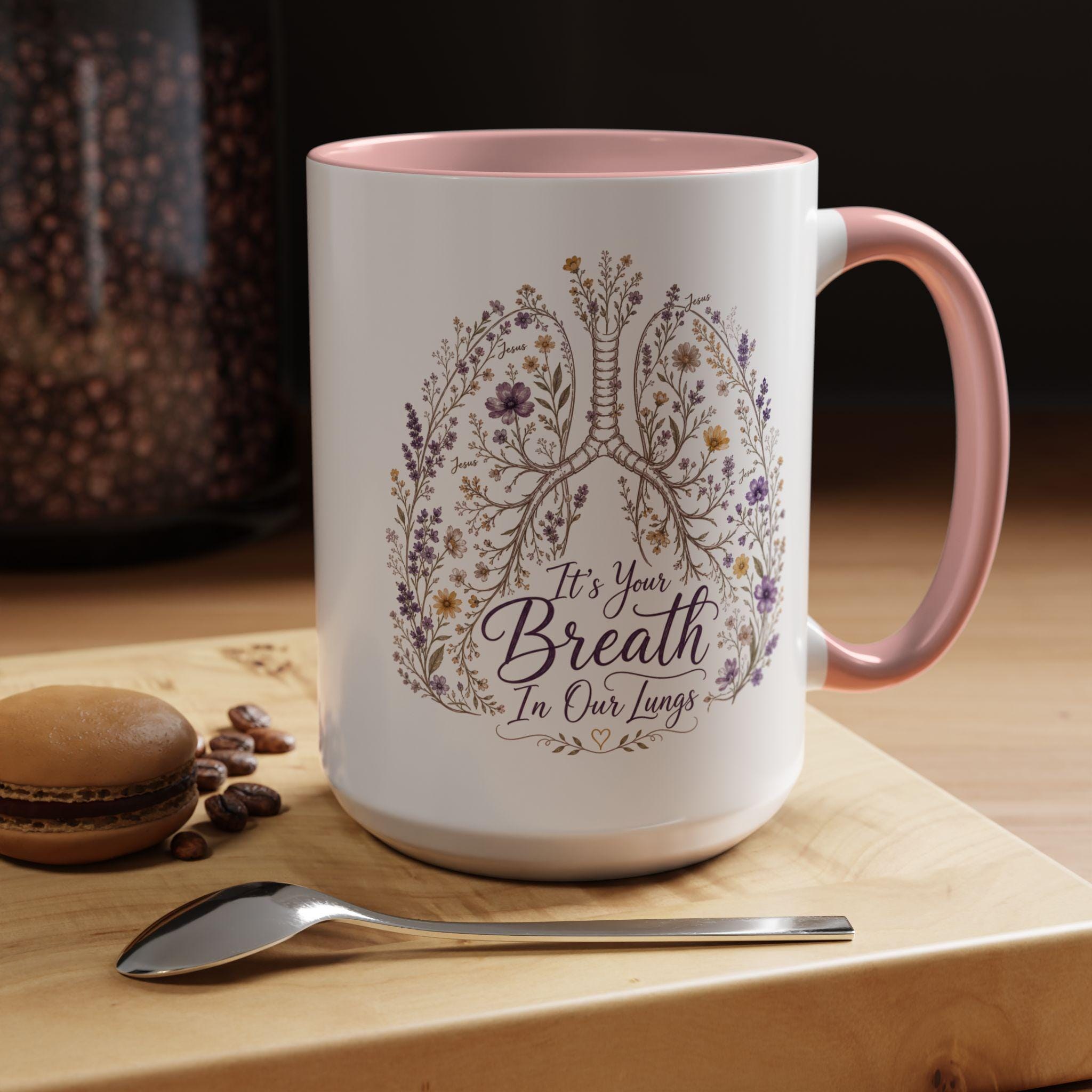 Floral Lungs Esophageal Mug | Accent Coffee Mug, product image 15