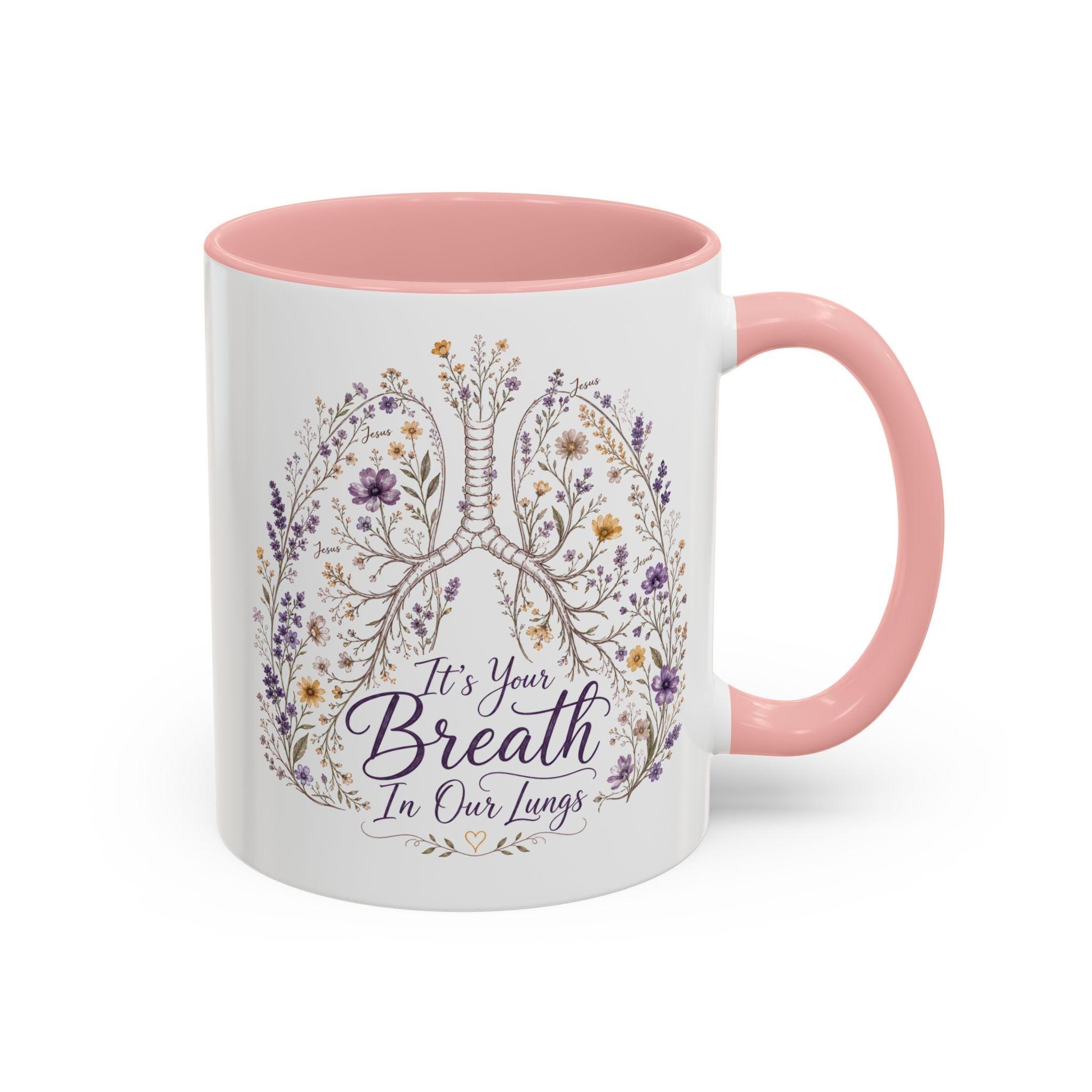 Floral Lungs Esophageal Mug | Accent Coffee Mug, product image 6