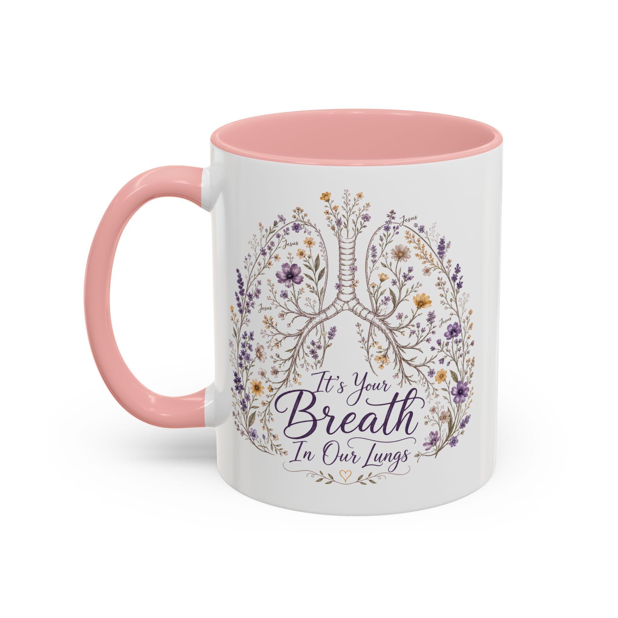 Floral Lungs Esophageal Mug | Accent Coffee Mug, product image 7