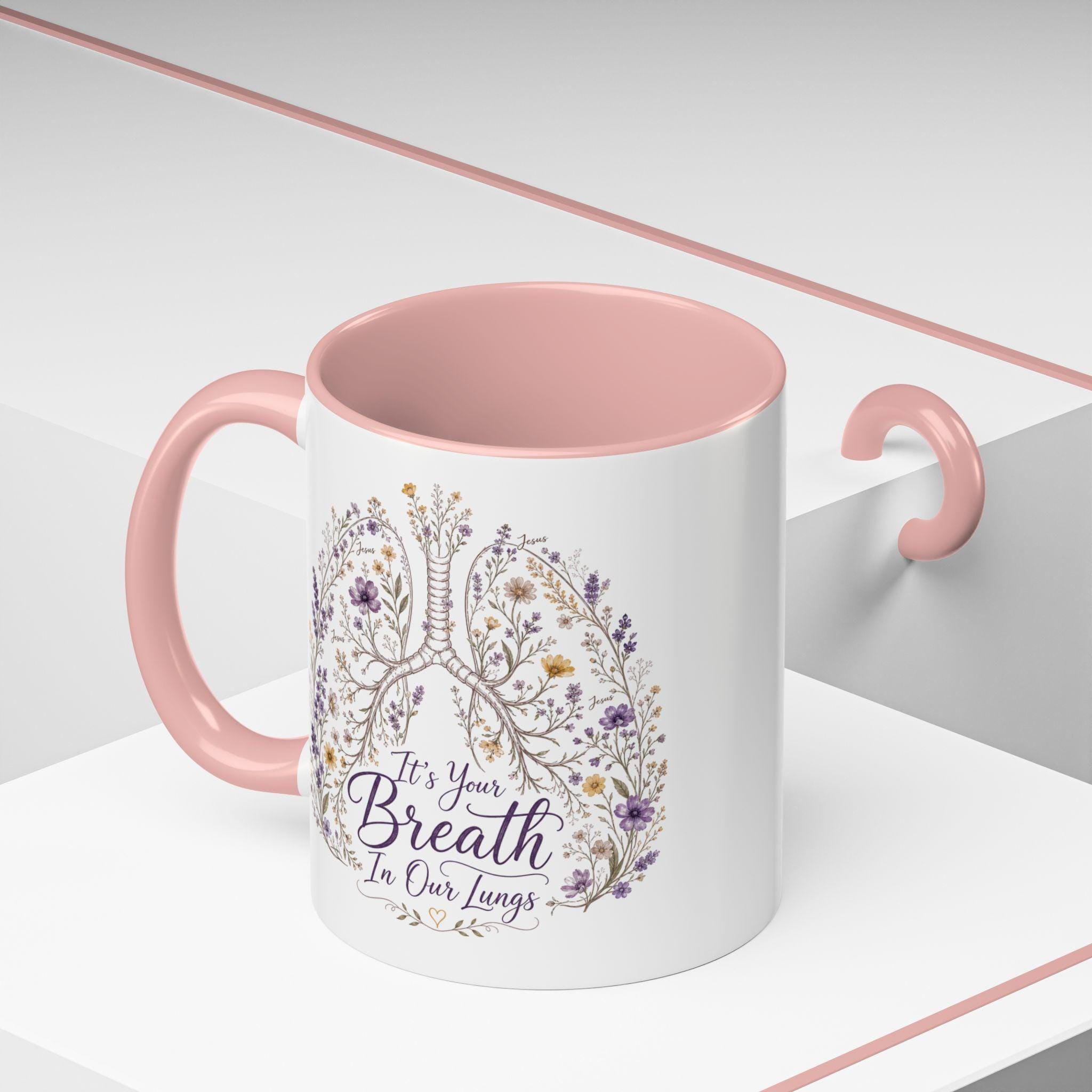 Floral Lungs Esophageal Mug | Accent Coffee Mug, product image 9
