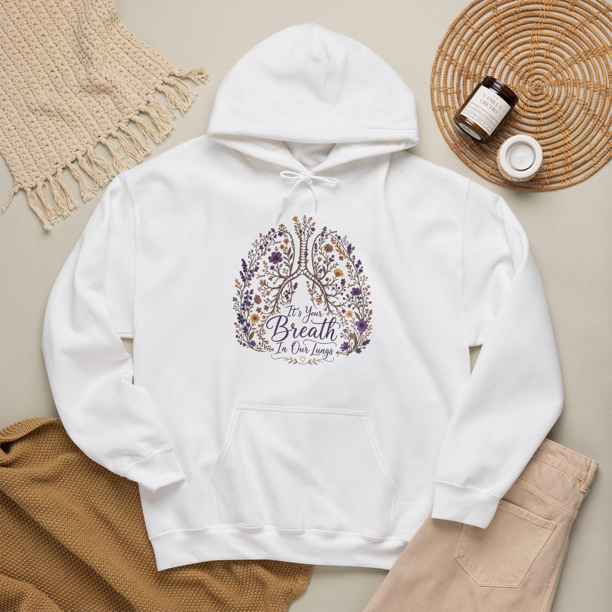 Floral Lungs 'It's your breath in our lungs' Hoodie | faith, Jesus Pullover