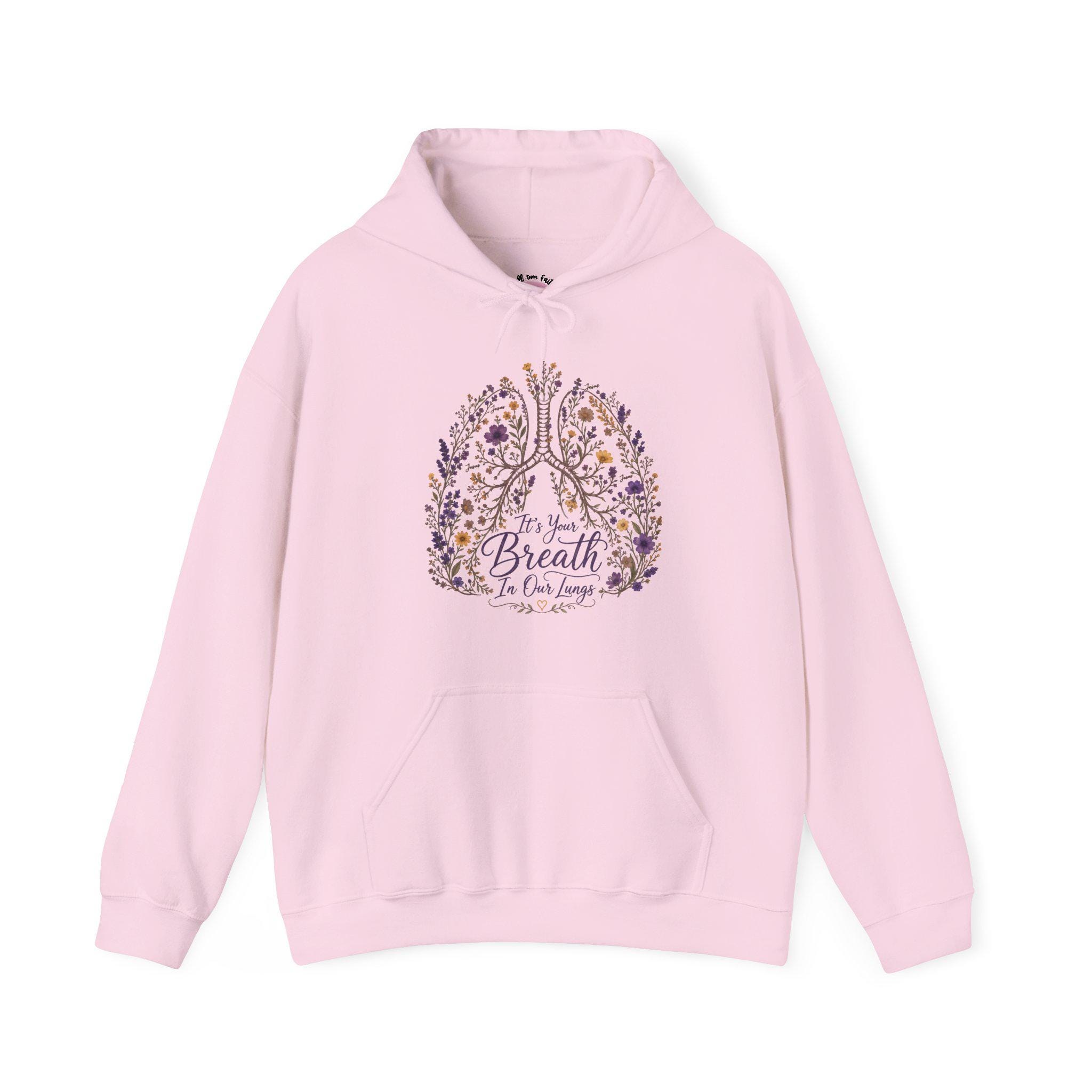 Floral Lungs 'It's your breath in our lungs' Hoodie | faith, Jesus Pullover, product image 5