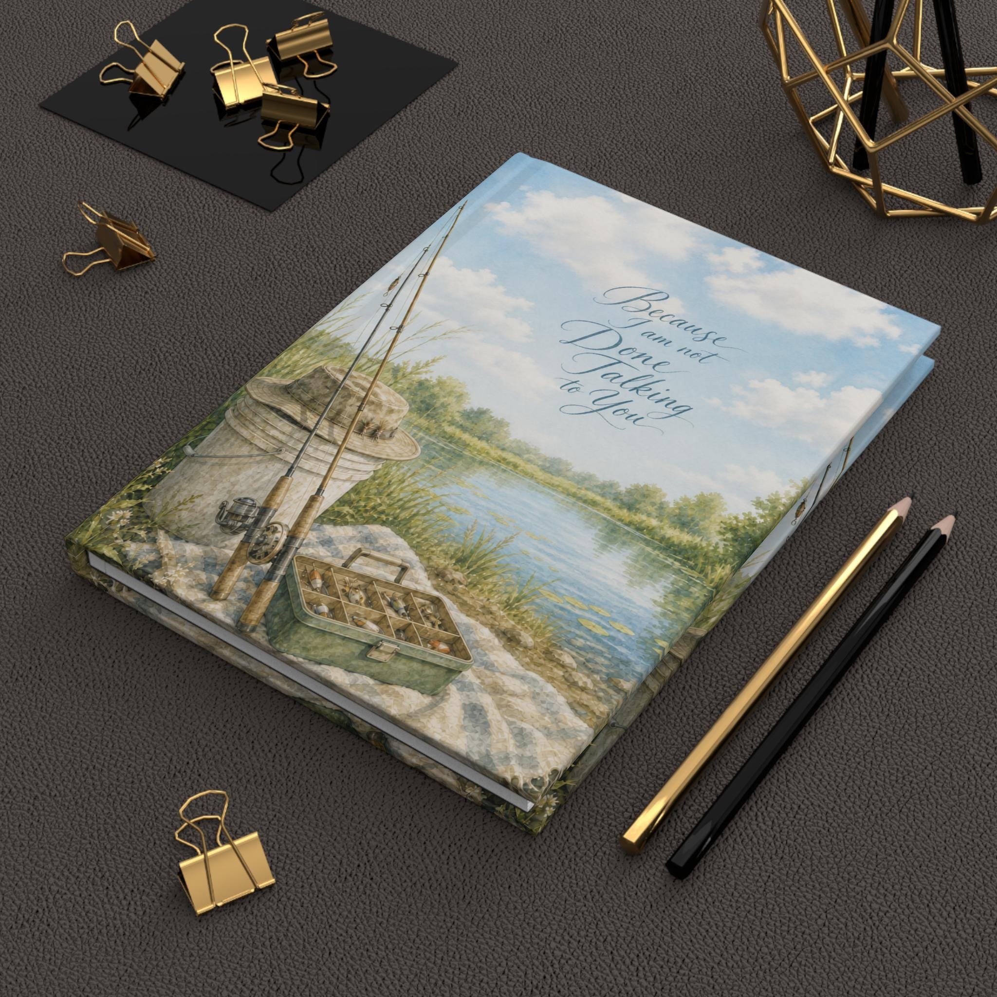 Lakeside Fishing Journal | Matte Hardcover, 150 Lined Pages (Perforated)